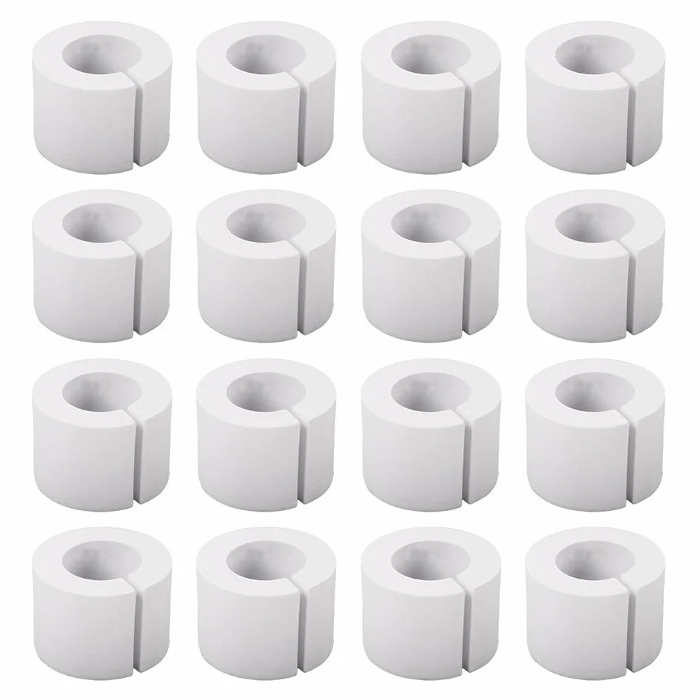 Yuanpgky Lot de 16 entretoises de rideaux en mousse EVA 50/85 mm pour tringle jusqu'à 4 cm