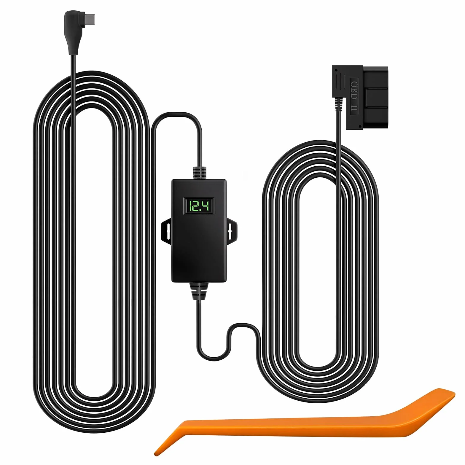 Zestaw WOLFBOX USB C Hardwire OBD, zestaw kabli do ładowania samochodu 12 V-24 V do 5 V, pasuje do kamer samochodowych G840S/G930/G840H/G850/G850PRO/X5/i07/i17/X3