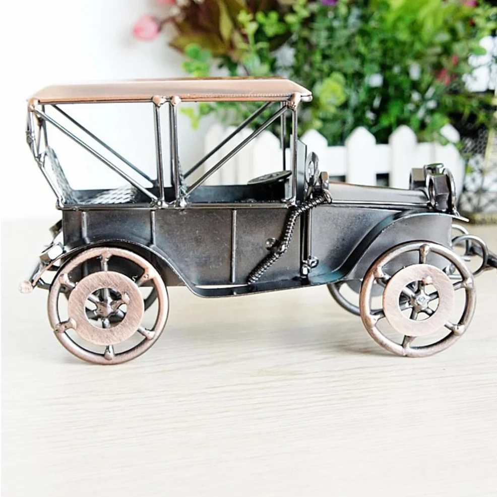PRETYZOOM Voiture Rétro Fer Modèle Miniature Vintage pour Salon Bureau Ornement Industriel