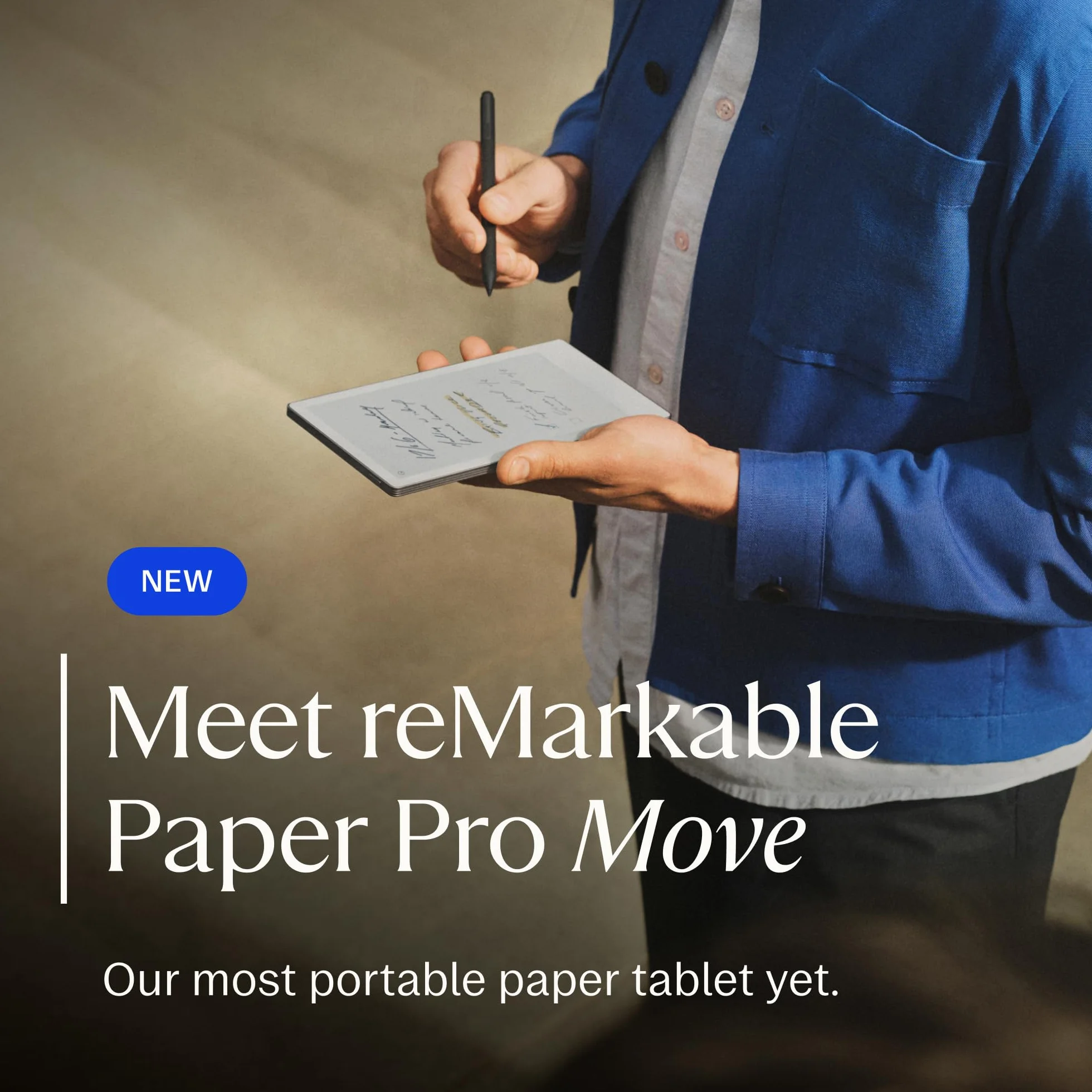 reMarkable Zestaw Luxury reMarkable Paper Pro Move | Tablet E-Ink - Wyświetlacz Kolorowy 7,3" + Rysik Marker Plus ze Zintegrowaną Gumką + Etui Book Folio Skórzane Czarne