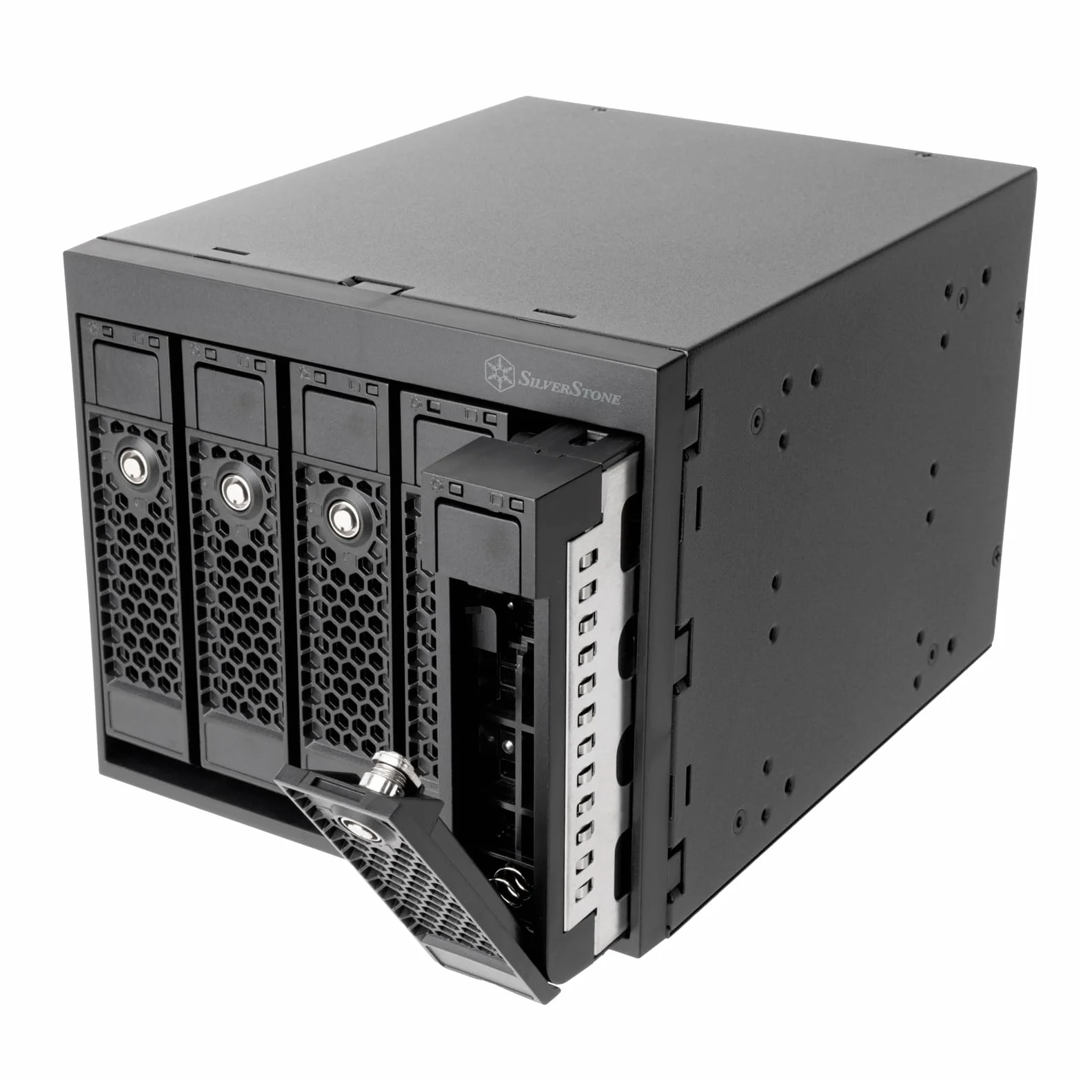 Silverstone SST-FS305B-E - Hot-Swap Adapter SAS-12G/SATA 6 Gb/s 5,25" na pięć kieszeni 3,5", SST-FS305B-E (czarny+czarny)