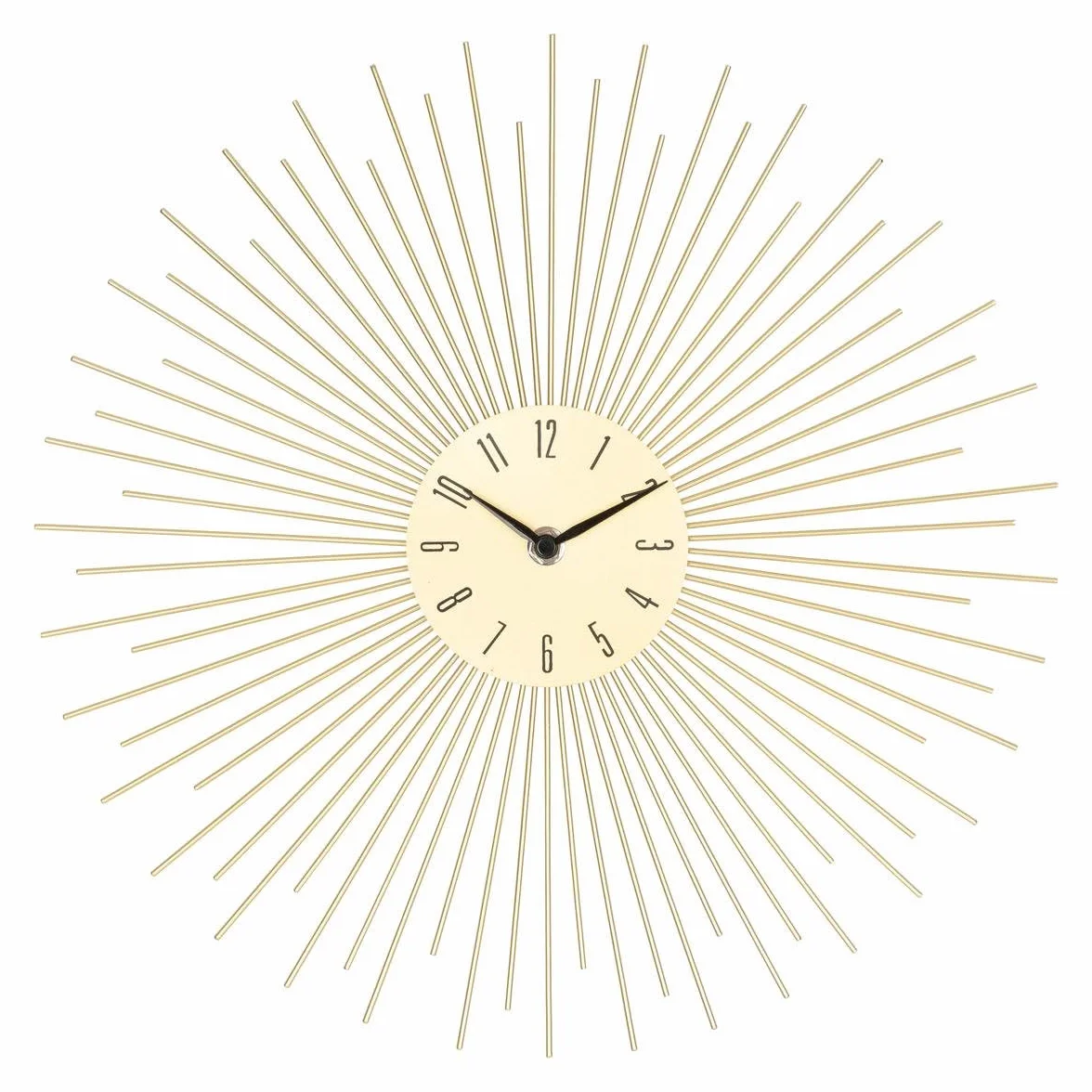 Atmosphera Horloge Soleil solène métal doré d36cm