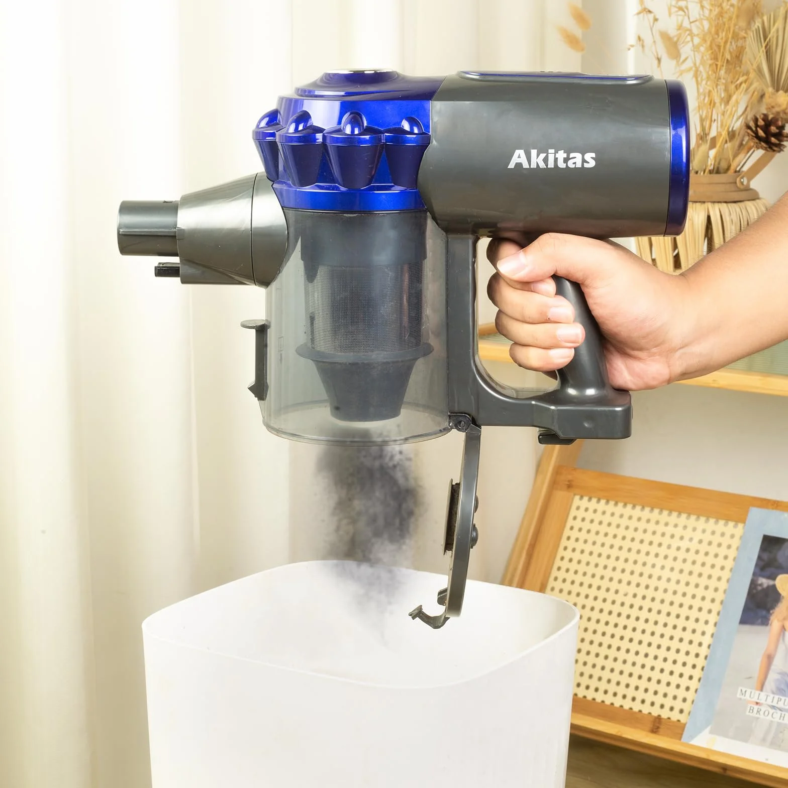 Akitas V8 Aspirateur Balai sans Fil 3en1 à Main et Vertical Léger 22,2V 150 W Batterie Lithium Rechargeable pour Sol, Tapis, Poils d'animaux