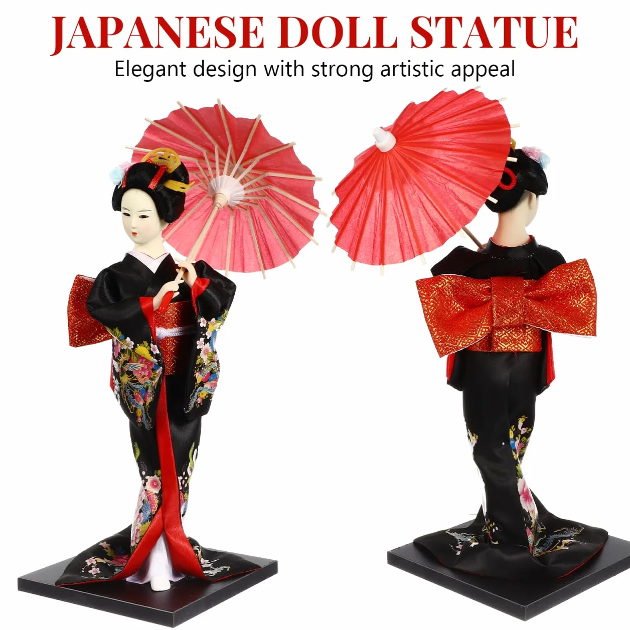 Poupée japonaise geisha kimono style traditionnel - Figurine asiatique de collection maison restaurant décoration fête