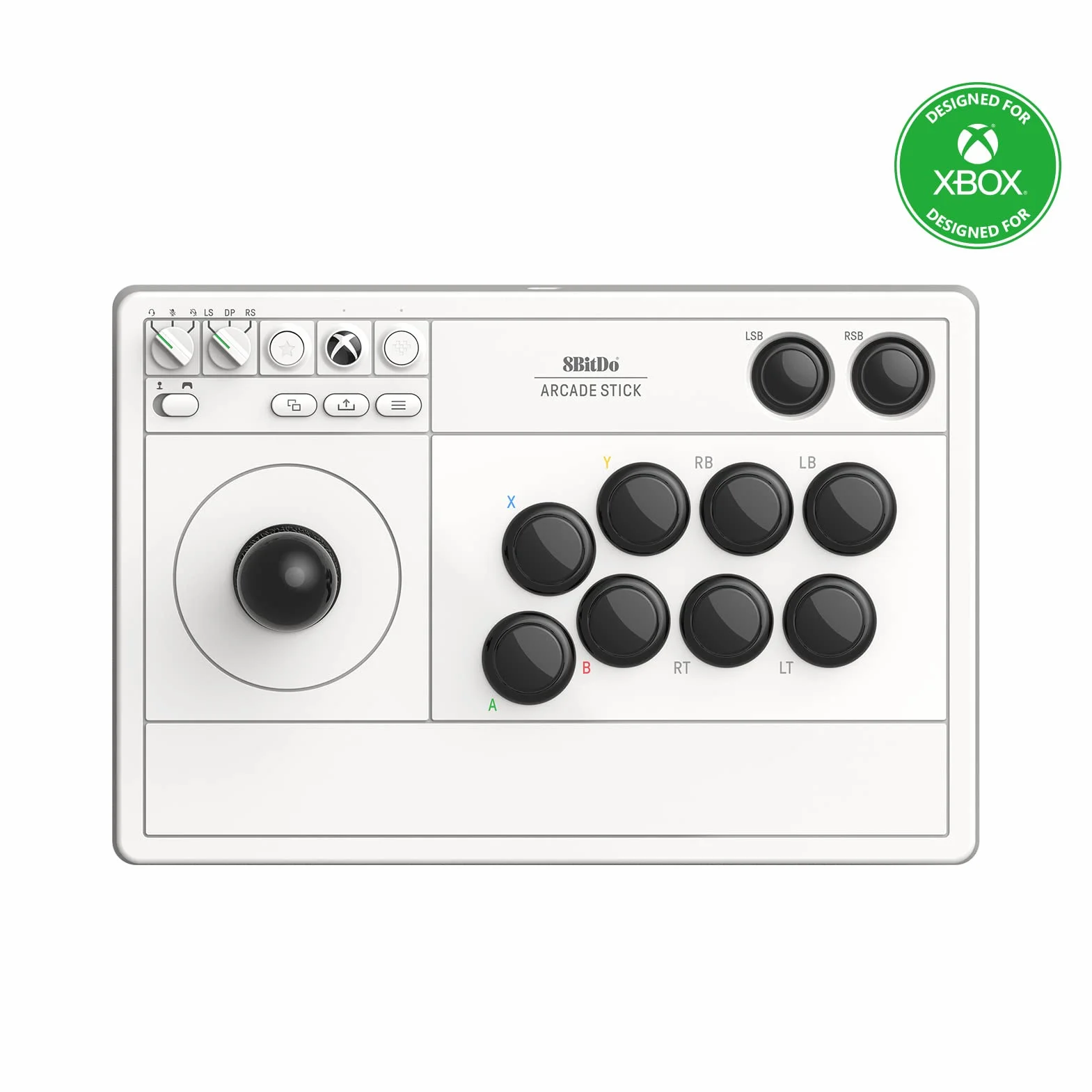 8BitDo Arcade Stick for Xbox & PC Windows 10 White