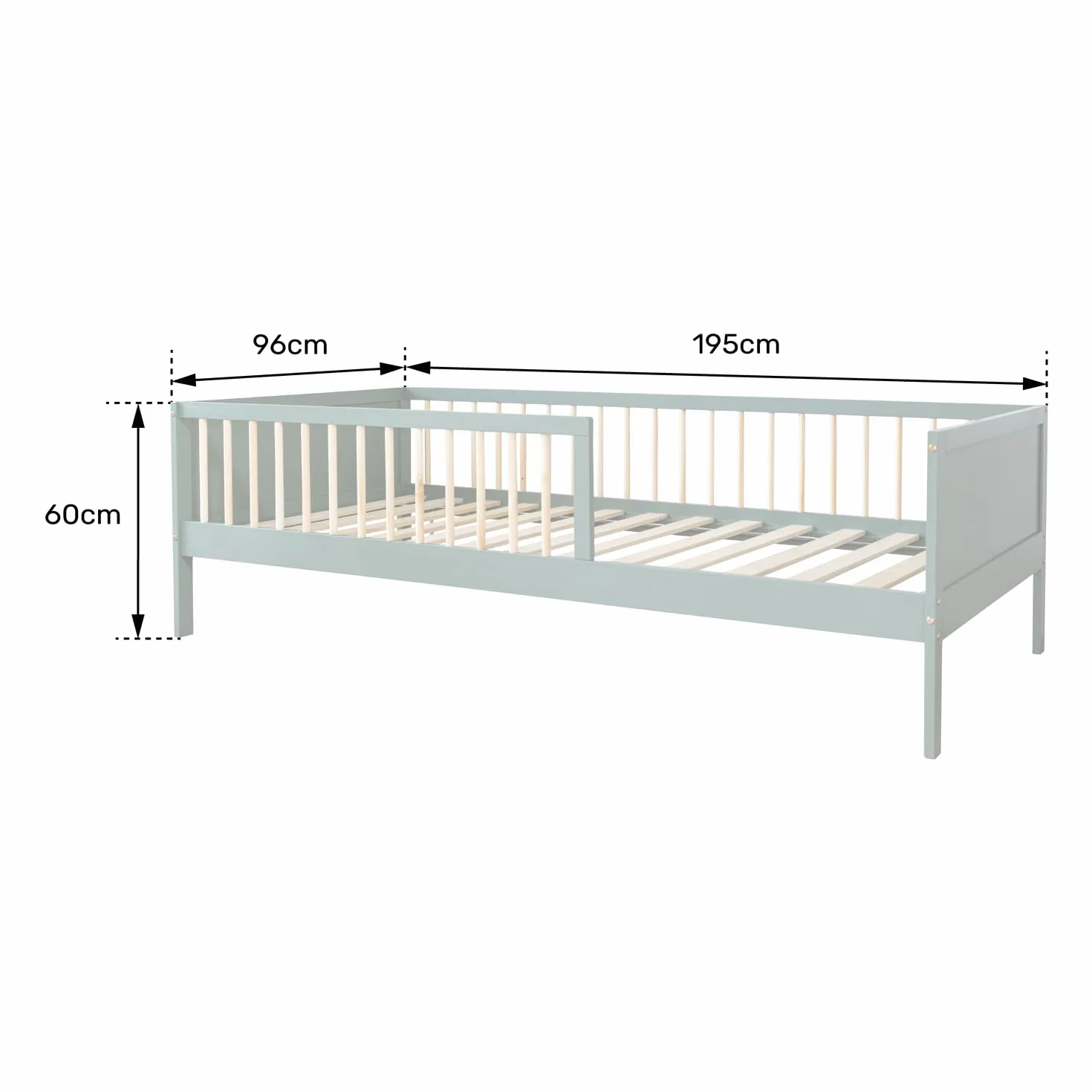 Happy Garden Lit Enfant Adam 190x90 cm Vert avec sommier à Lattes