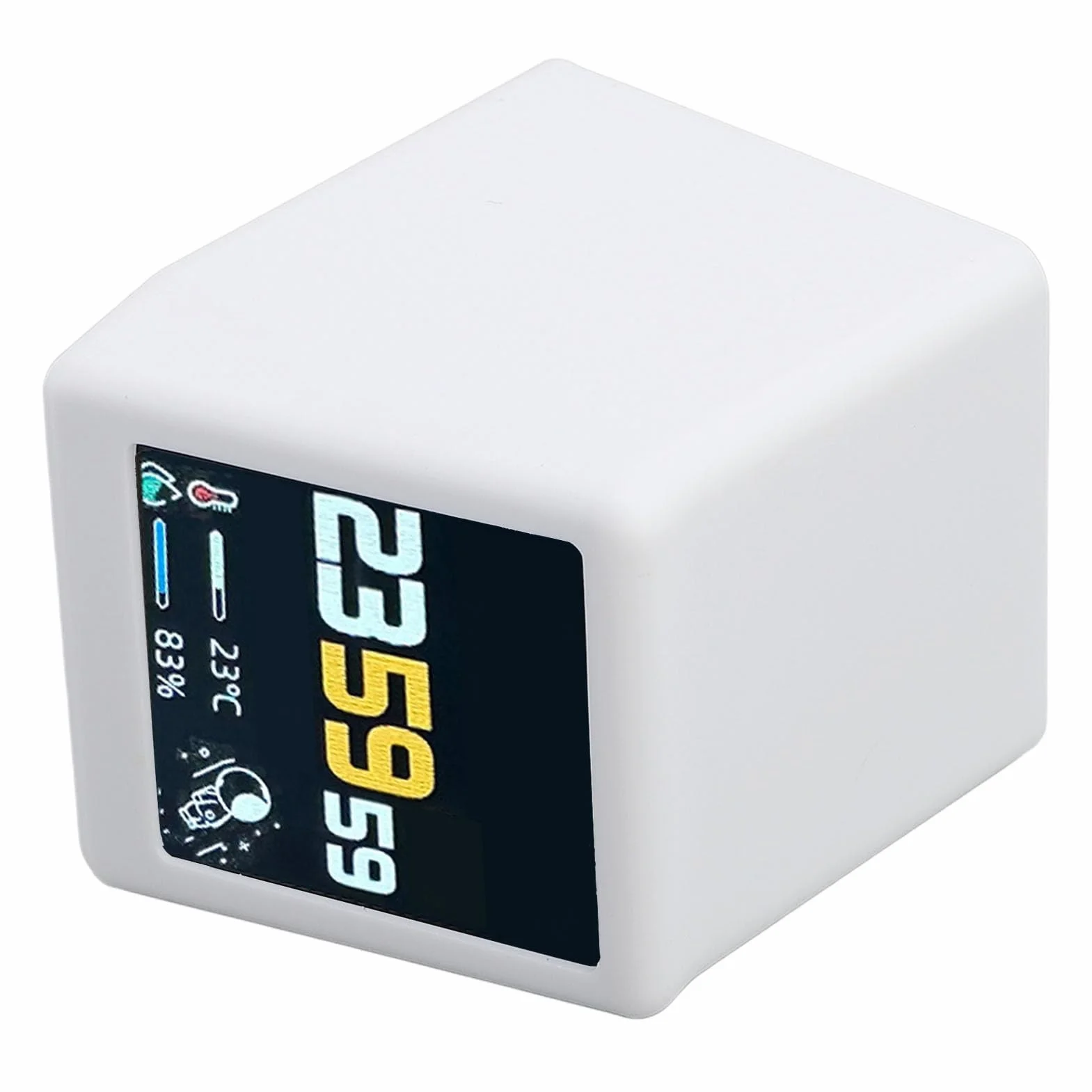 SENECESLI Bitcoin Stock Ticker Monitor Afficher Le Temps Météo Horloge Numérique de Bureau WiFi