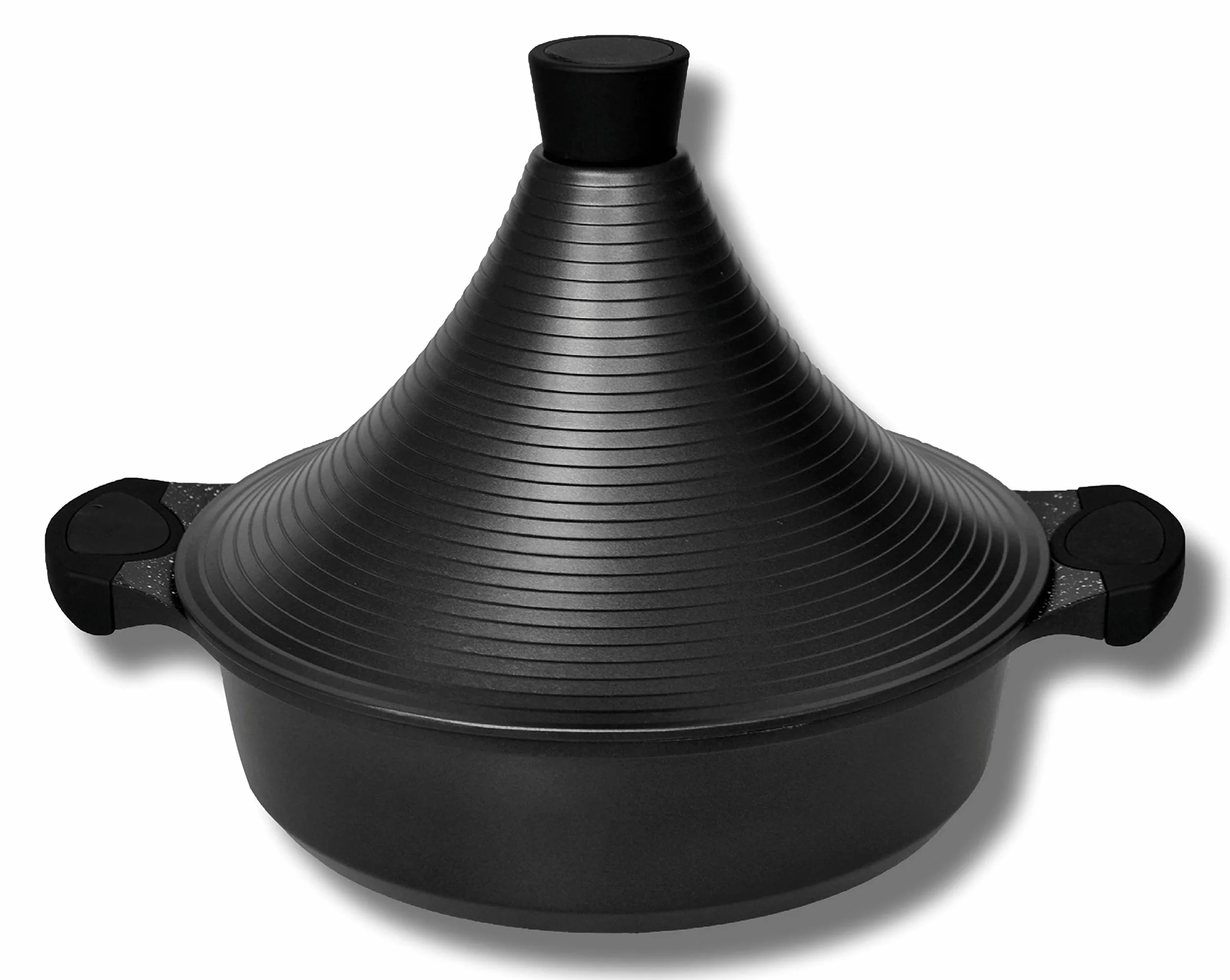 Tajine Marocain Façon Pierre Induction avec Couvercle Revêtement sans PFOA (32cm)