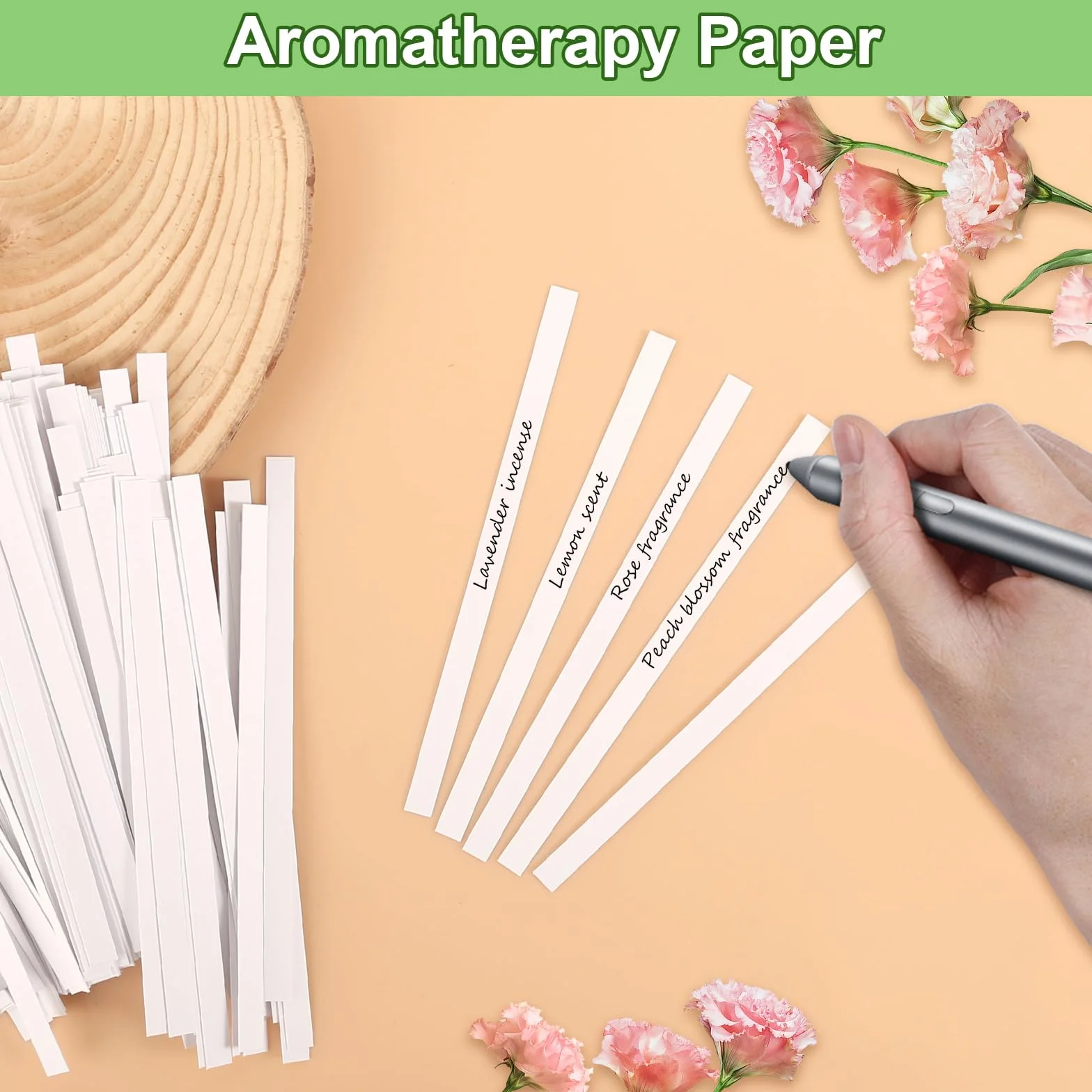 500 PCS Bandelettes Olfactives en Papier pour Tester les Parfums et Huiles Essentielles