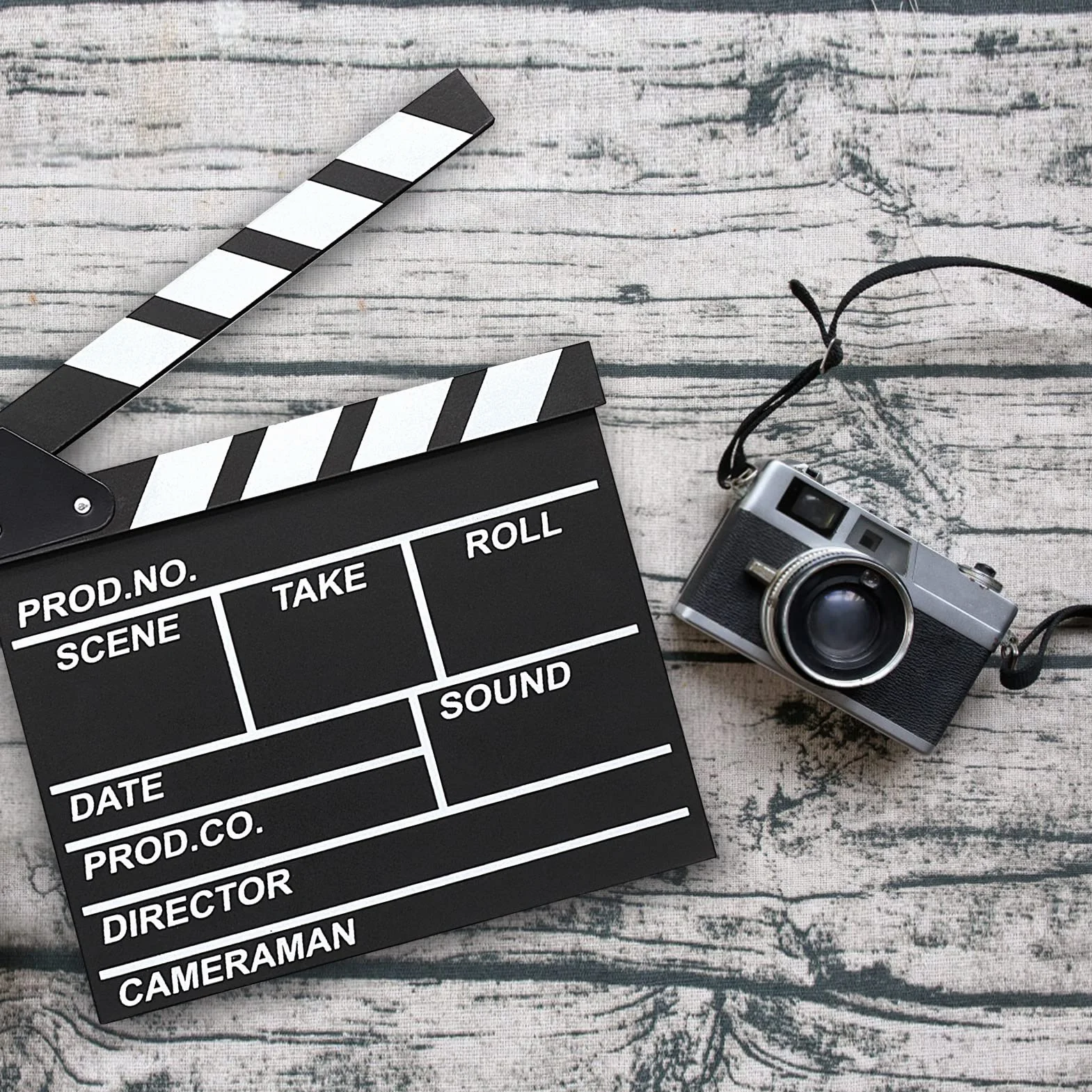 Tableau d'administration en bois clapperboard vintage accessoires de film TV