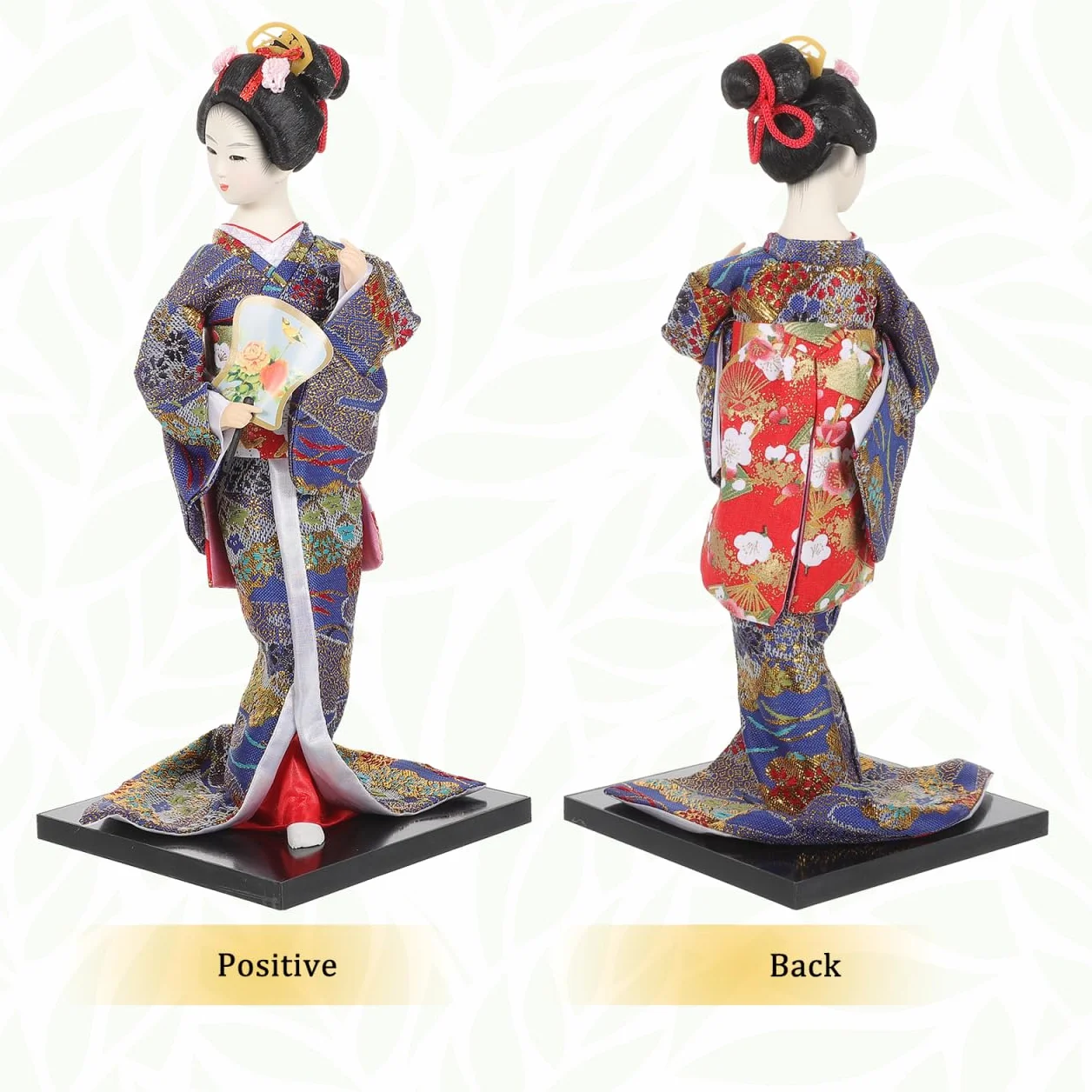 Veemoon Poupée Japonaise en Porcelaine 30 Cm Peinte à La Main Décoration Intérieure Traditionnelle