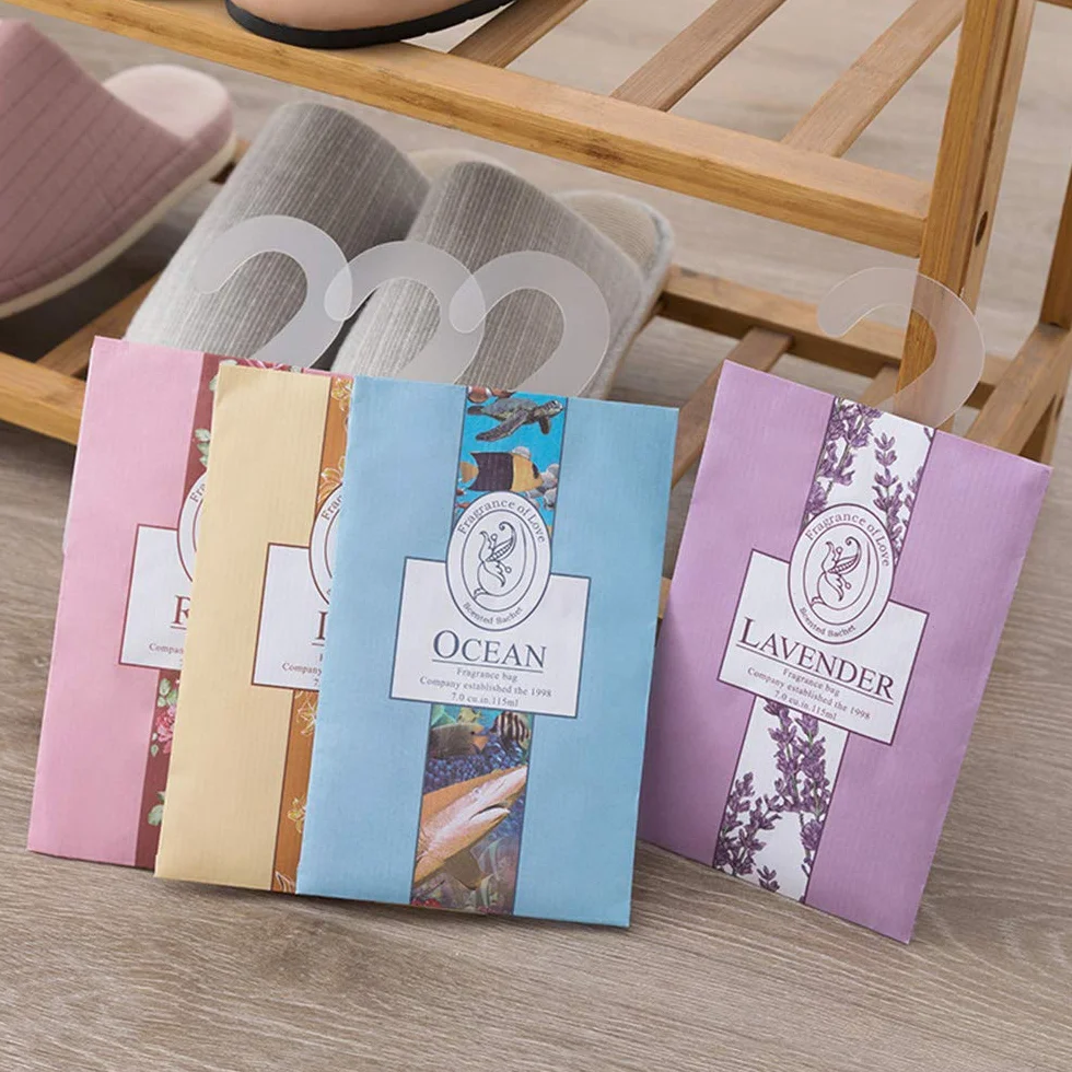 Armoire à Tiroirs Chambre à Vêtements Sachet Lavande Jasmin Lys Rose Océan Citron 6x20g