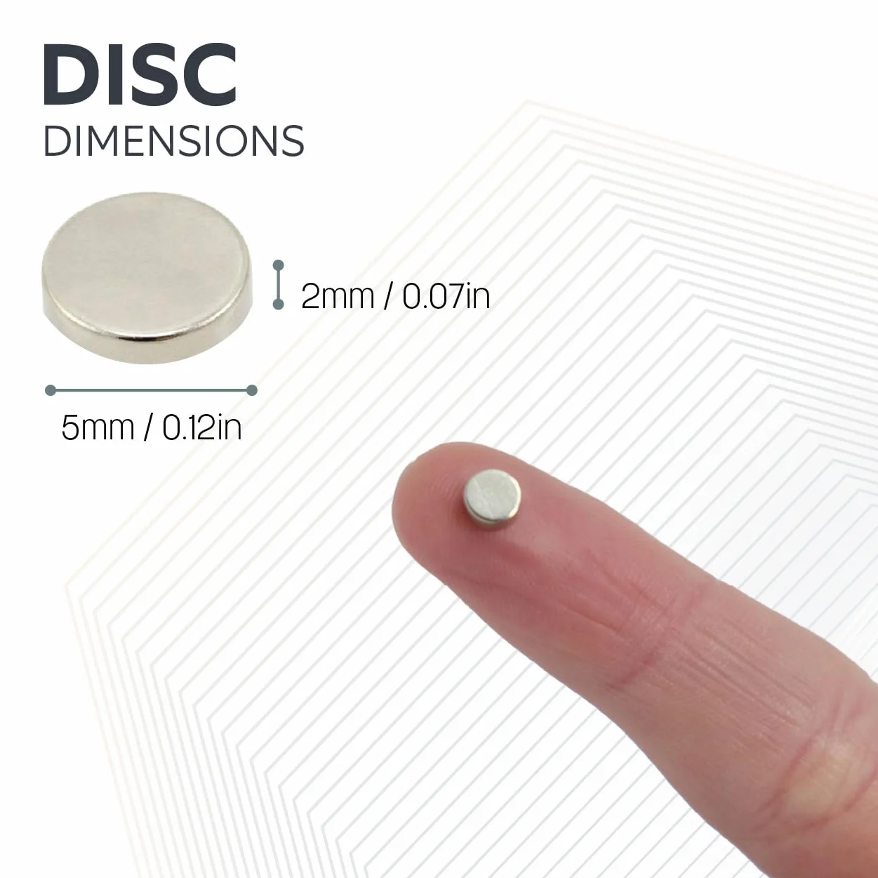 Aimant Néodyme N35 5x2 mm 0.51 kg Paquet de 50