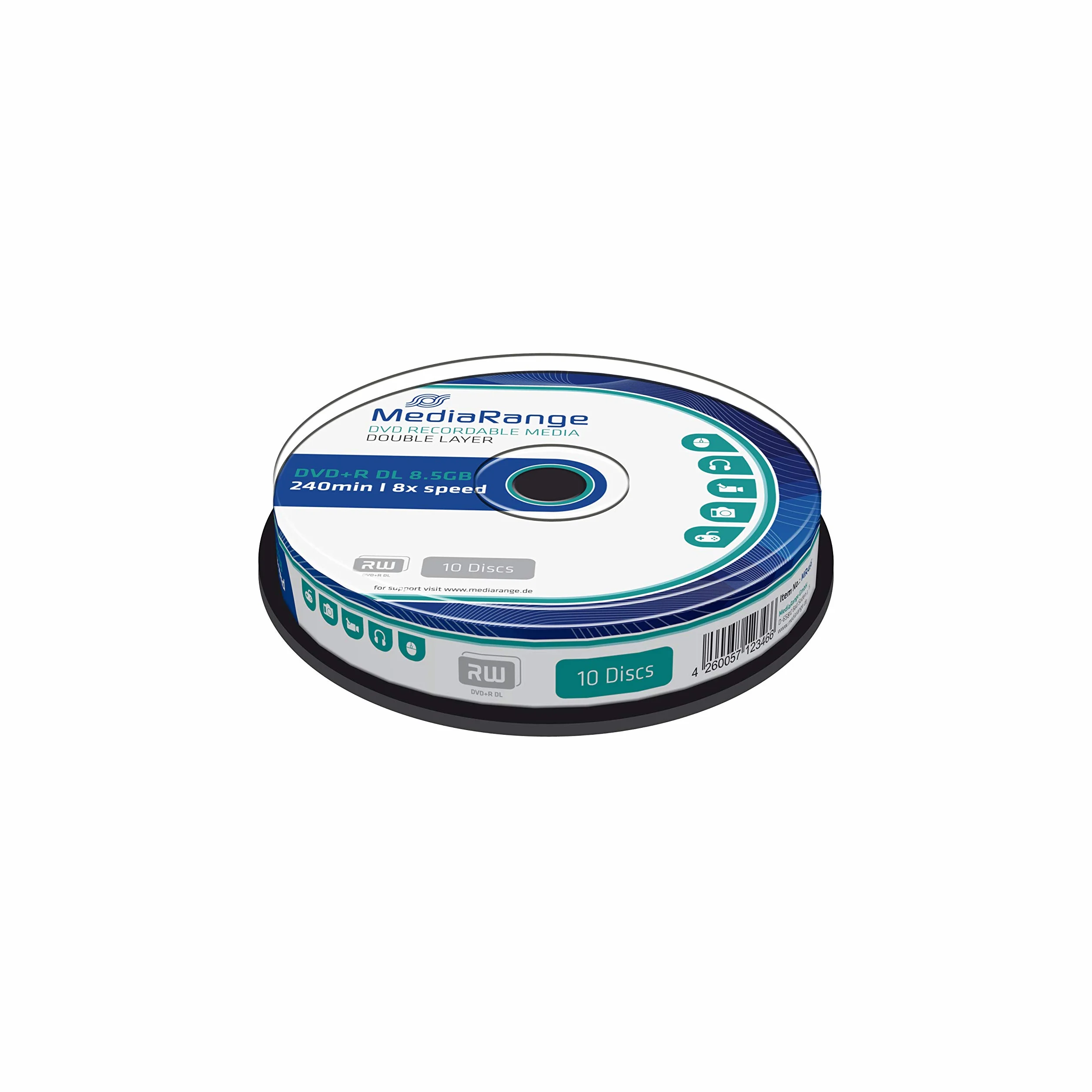 Mediarange MR466 DVD+R DL 8.5GB 8X Cake Box 10