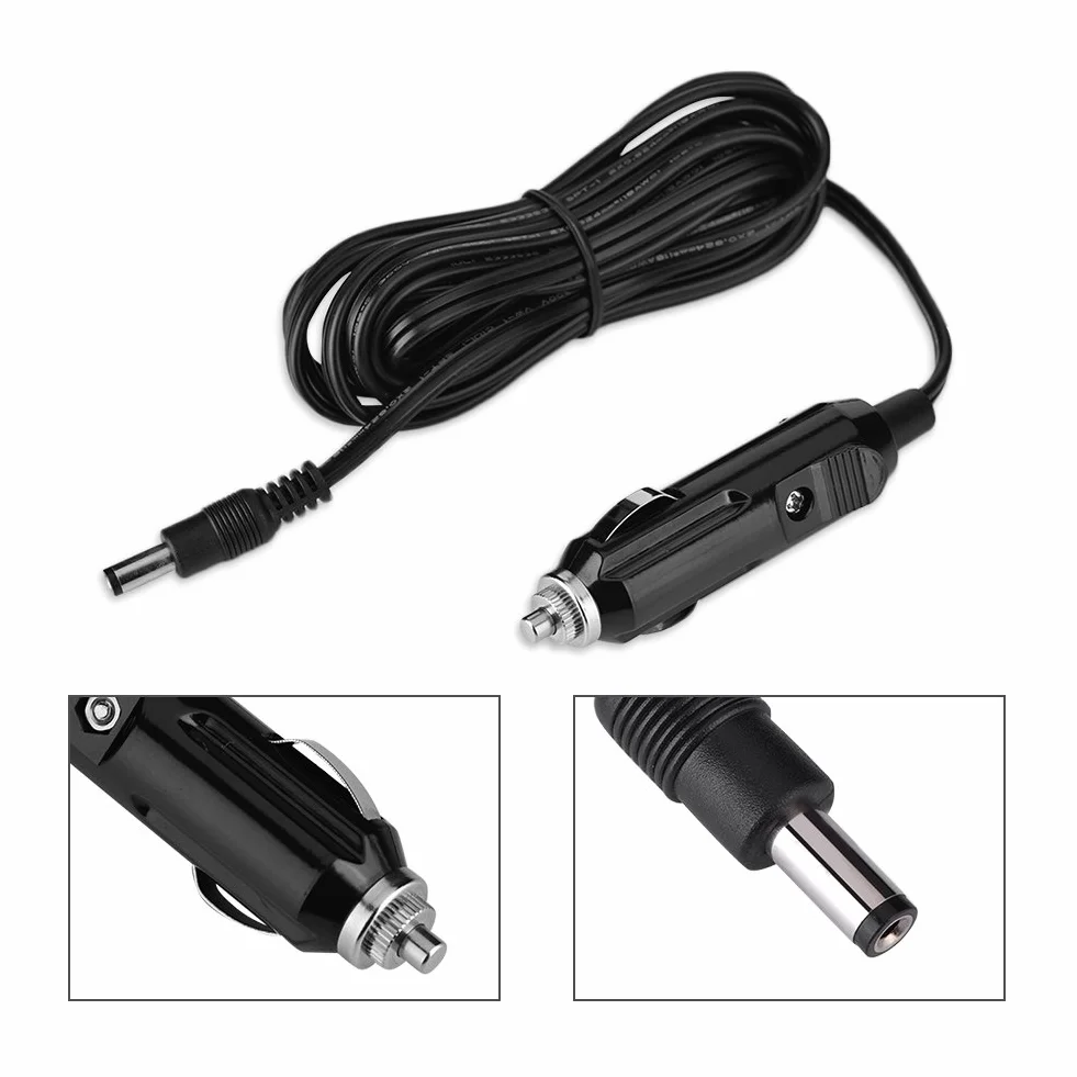 Kabel przedłużający do zapalniczki samochodowej, 3 metry / 9,8 stopy 12 V, 5,5 mm x 2,1 mm do urządzeń samochodowych kabel adaptera kabla zasilającego