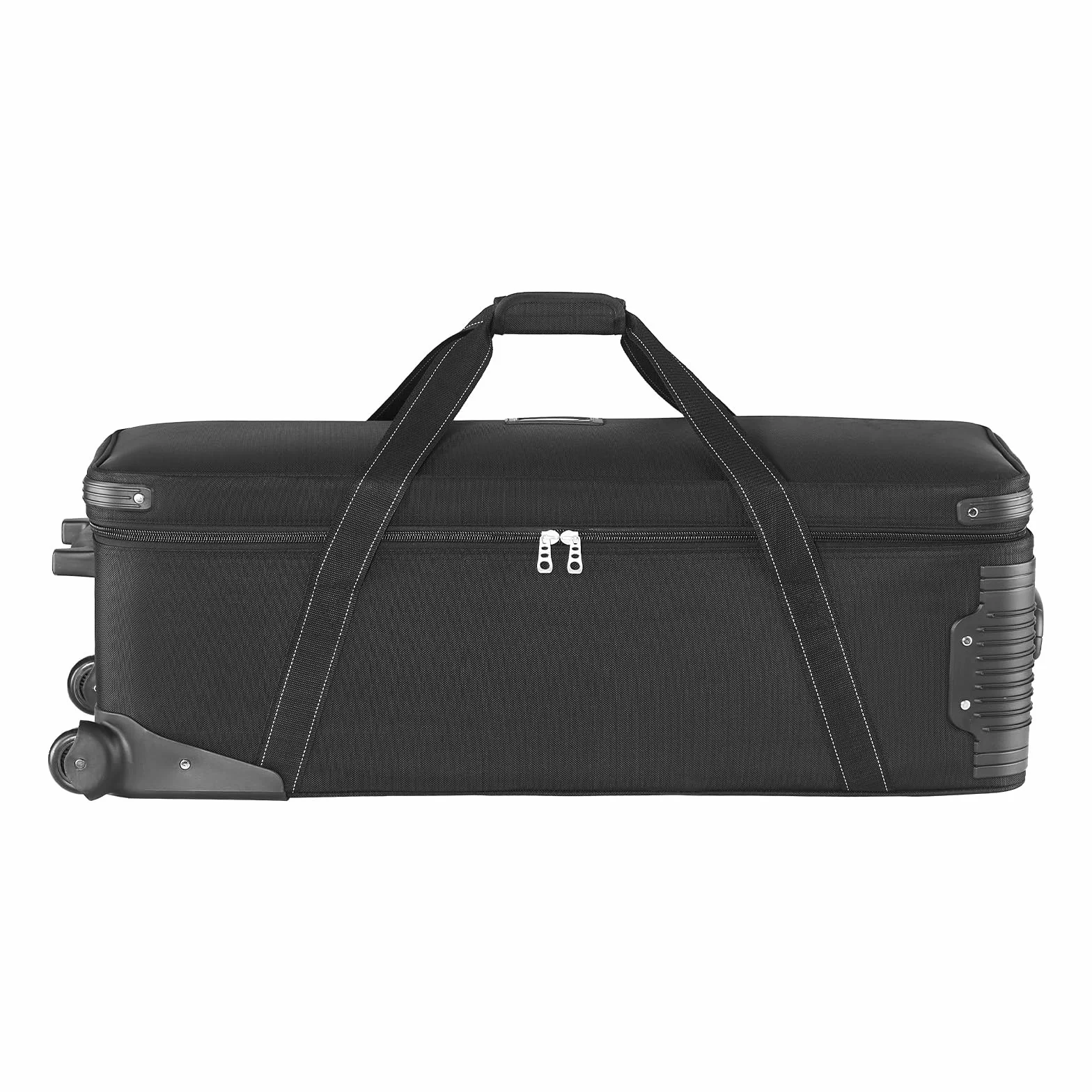 VEVOR Walizka na kółkach na sprzęt studyjny, 100 x 38 x 32 cm, torba na aparat z kółkami, paskami, wyściełana przegroda, uchwyt, do oświetlenia statywu, teleskopu, czarny, Walizka na kółkach na sprzęt