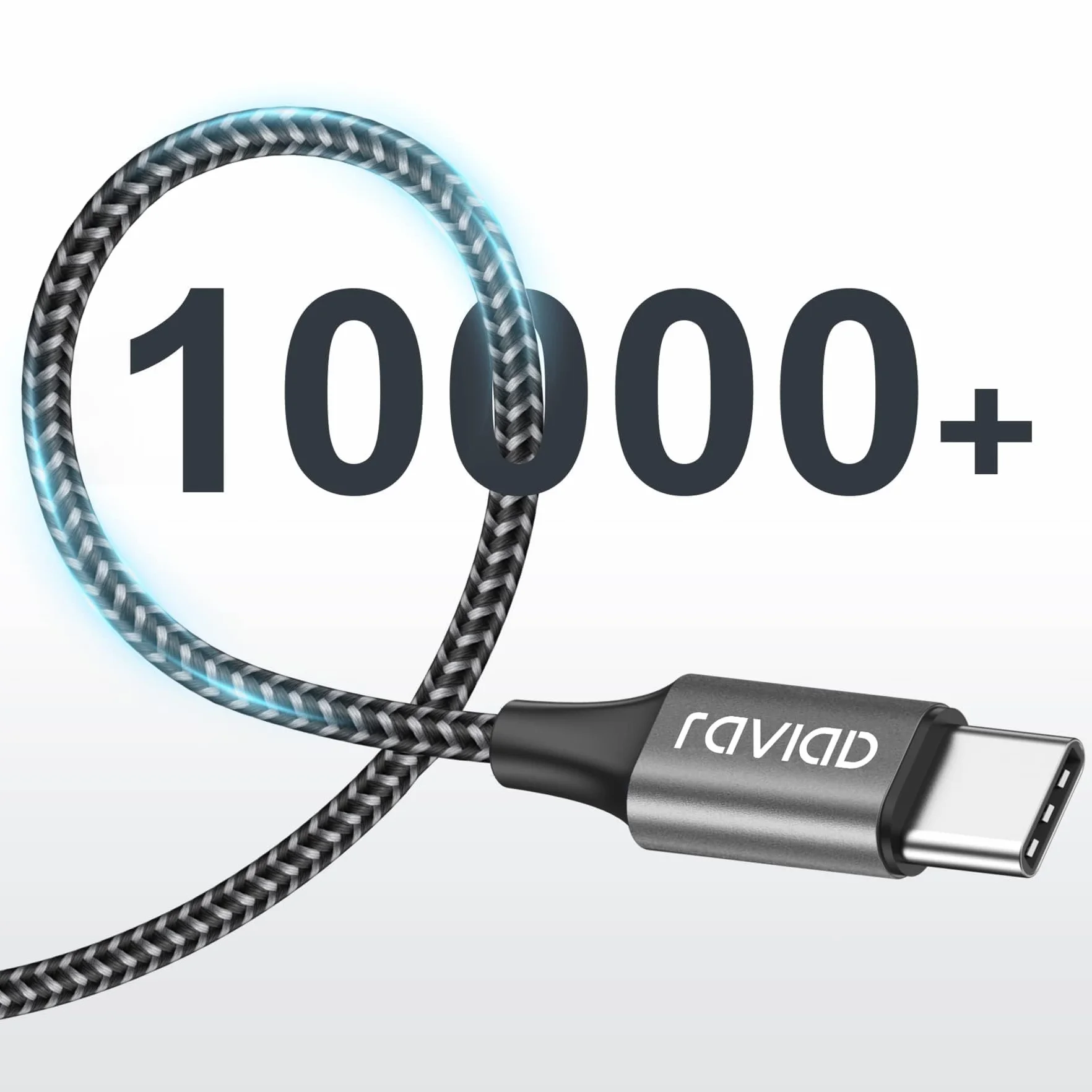 RAVIAD Câble USB C Charge Rapide 3.1A, Lot de 2, 1M Nylon pour iPhone 17 16 15 Samsung Galaxy S25 S24 S23 S22 S21 S20 S10 Huawei P40 P30 Redmi Note 10 9