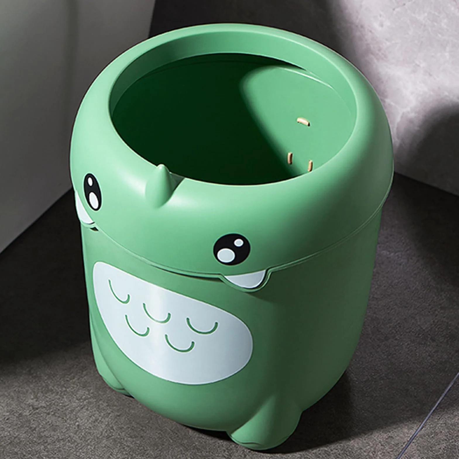 Corbeille Poubelle Dinosaure Compacte Design Ouvert Bureau Cuisine Salon