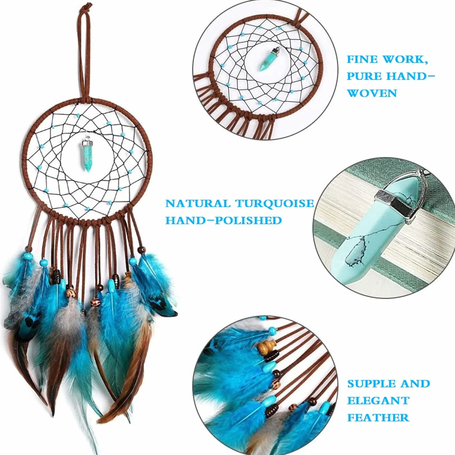 Attrape-rêves avec Plumes pour Enfants Décoration Chambre Salon