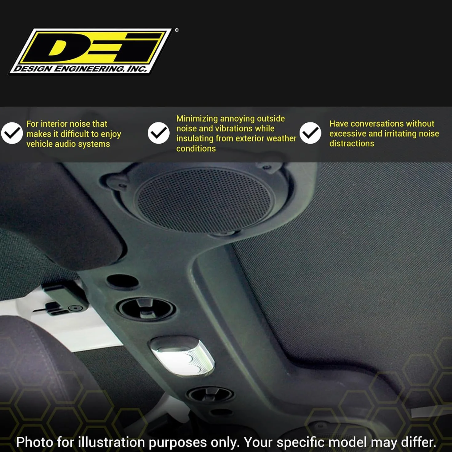 Design Engineering Boom Mat Black Complete Sound Deadening Kit Compatible with 4-Door Jeep Wrangler JL (2018-up)