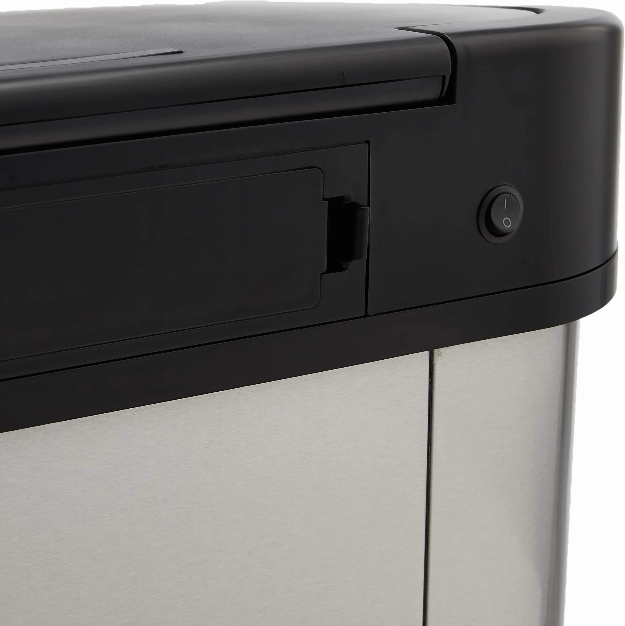 Amazon Basics Poubelle automatique en acier inoxydable 60 litres Rectangulaire Argenté