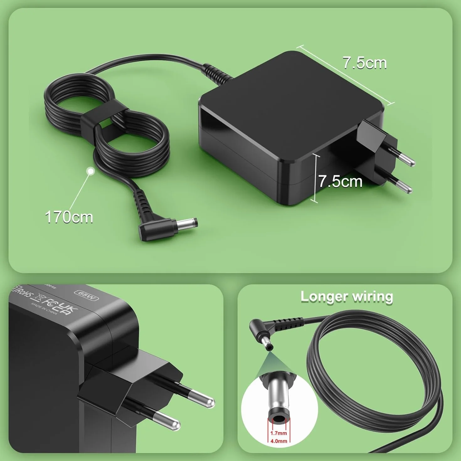 Chargeur Ordinateur Lenovo ideapad 65W 20V 3.25A Adaptateur Portable PC