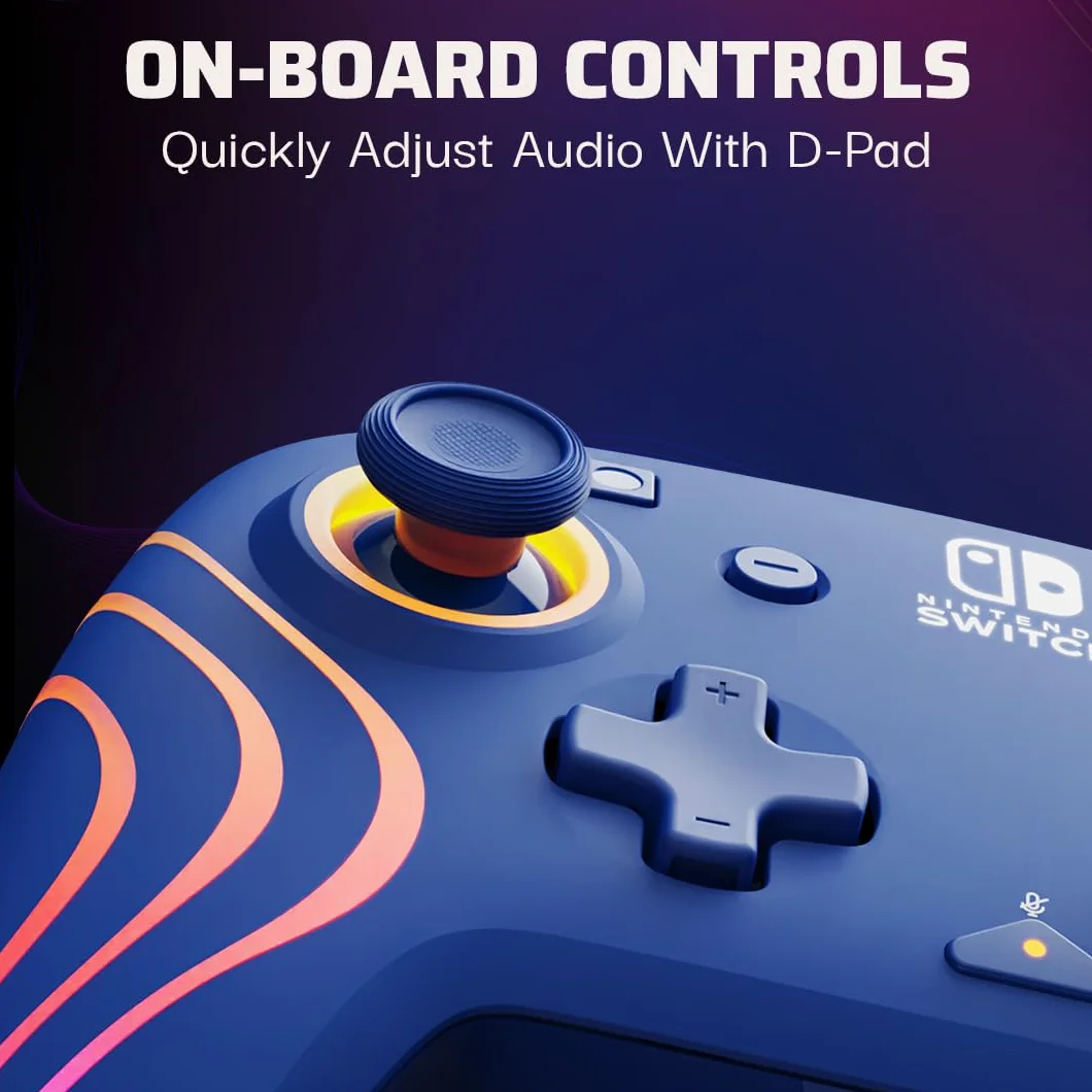 Switch Afterglow Wave Wired Controller Blue