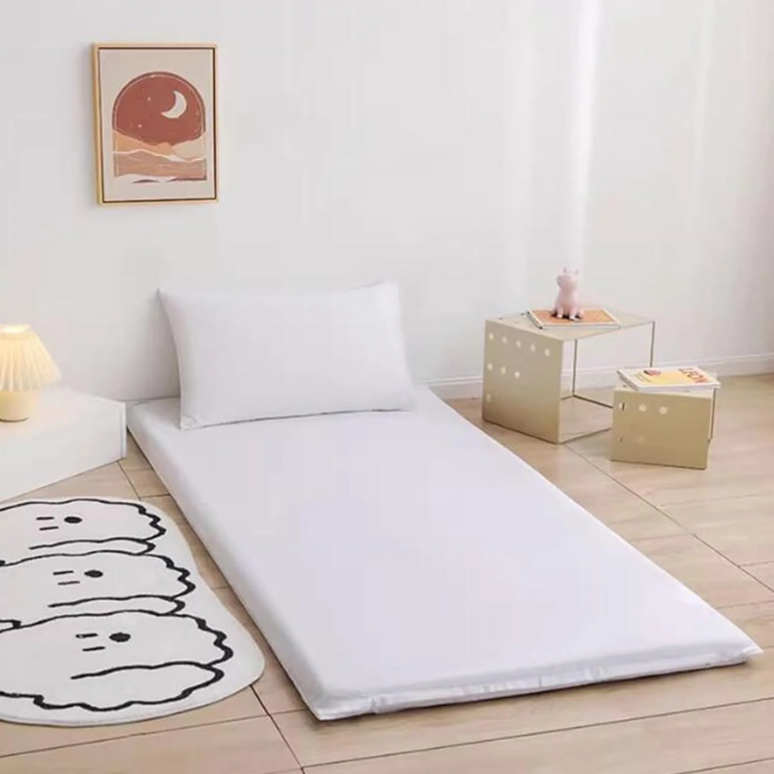Housse pour matelas futon japonais traditionnel Lavable avec fermeture éclair King size 180 x 200 cm Rouge
