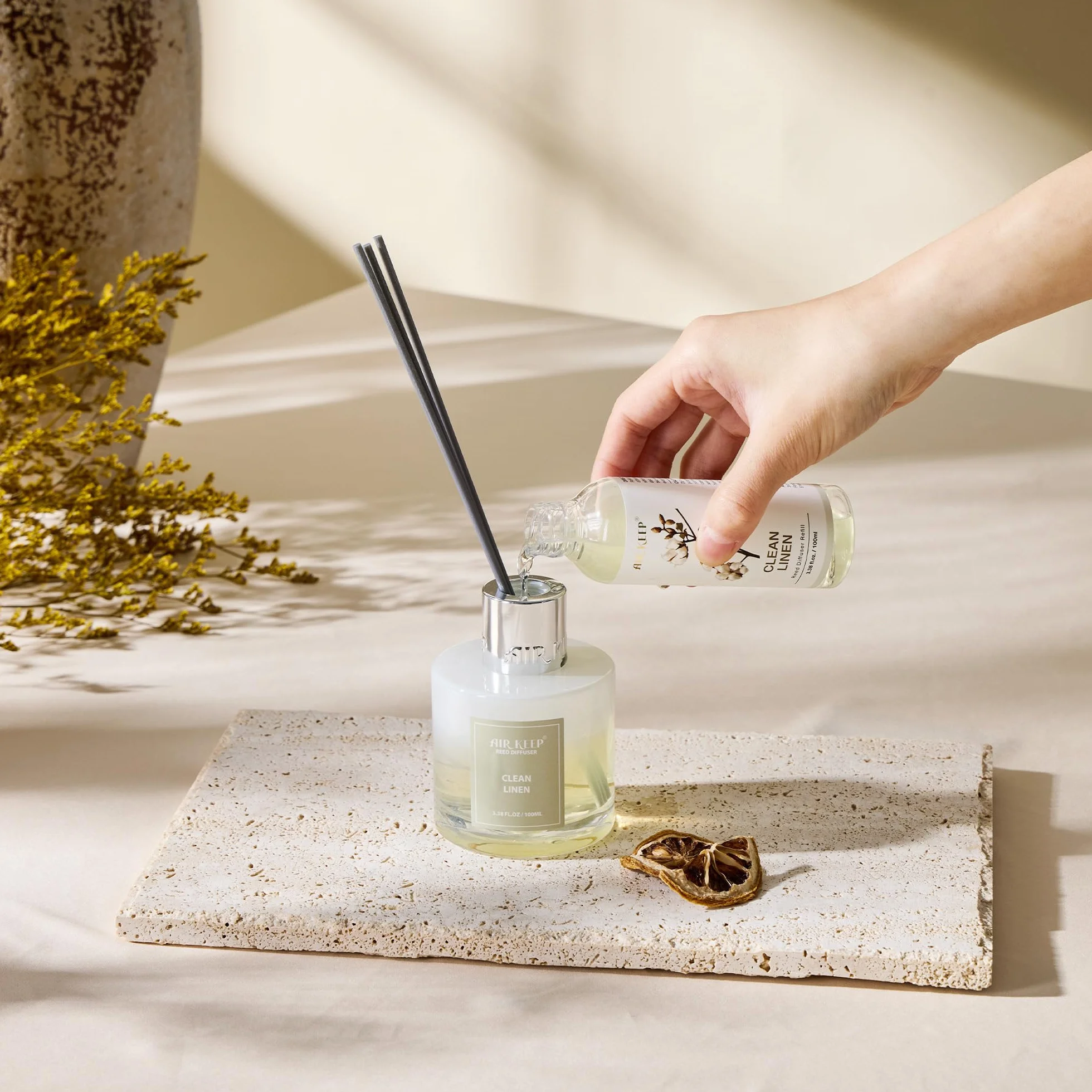 Airkeep Recharge Diffuseur de Parfum White Jasmine pour Chambre Salle de Bain Bureau