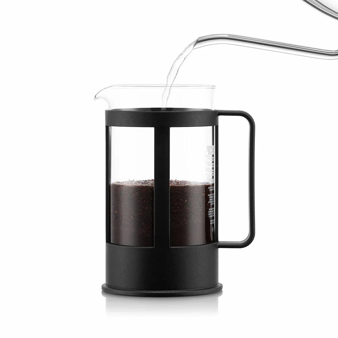Bodum Kenya Cafetière à Piston 1L 8 Tasses en Verre Borosilicate et Inox Passe au Lave-Vaisselle