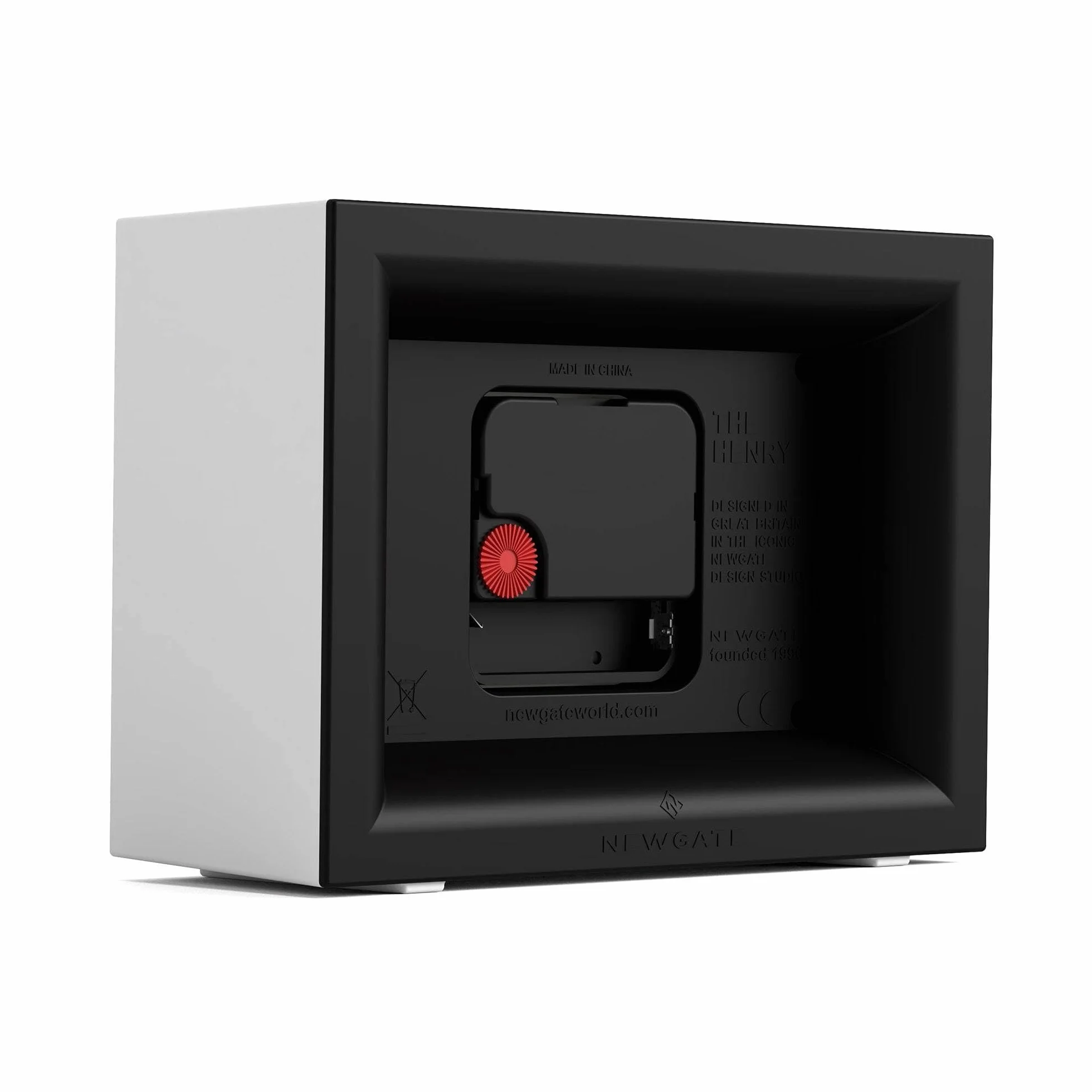 NEWGATE Henry Horloge de Bureau Design Rectangulaire Contemporain Blanc