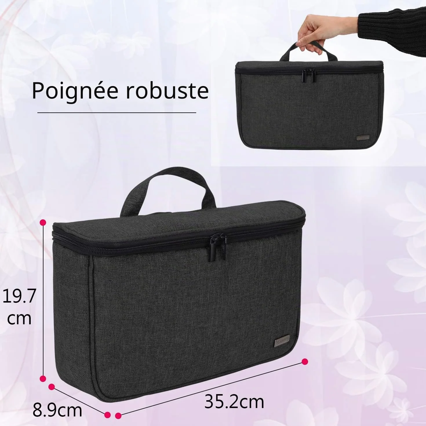 Teamoy Sac de Rangement pour Dyson Airwrap, Étui Portable, Noir