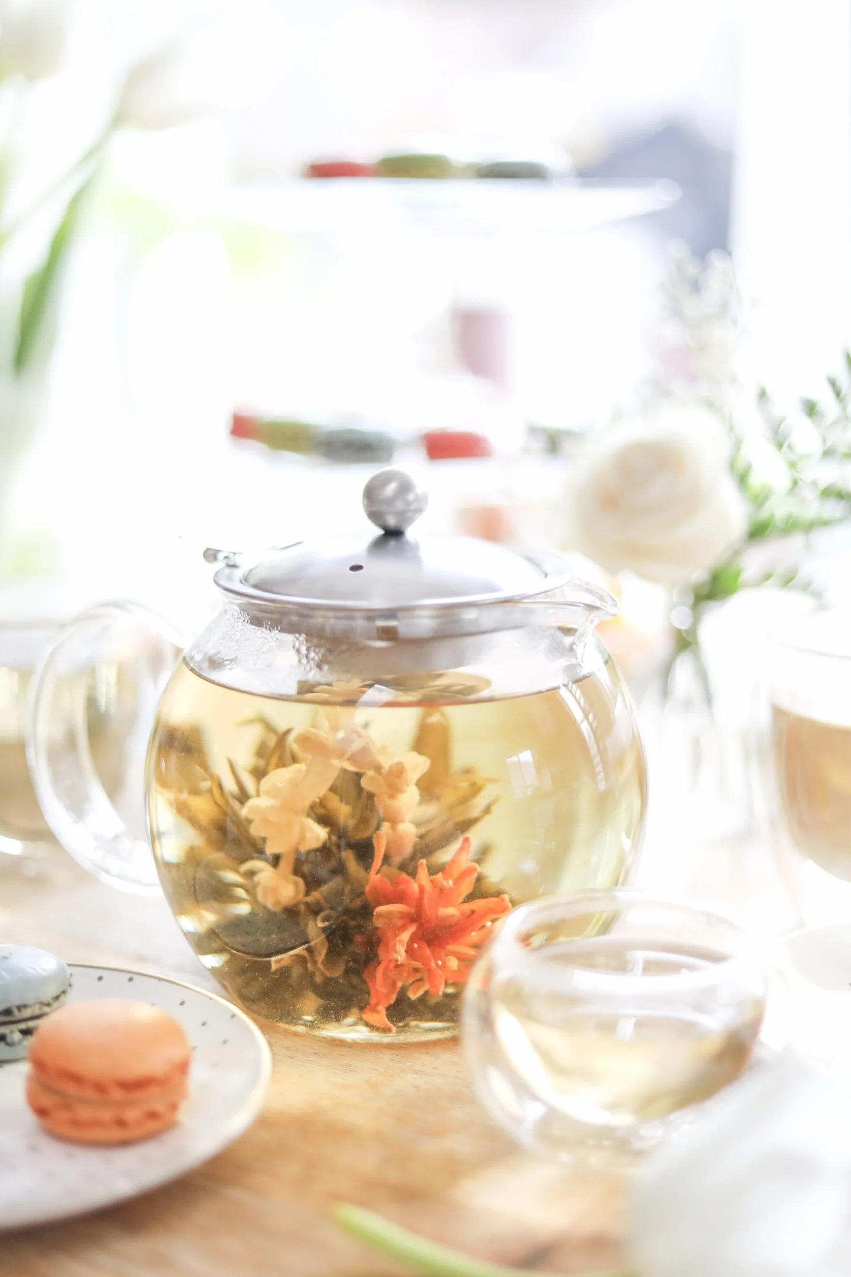 Teabloom Classica Théière en Verre 1,2 L – Résistante à la Chaleur avec Infuseur Amovible en Acier Inoxydable – Théière Design pour Thé en Vrac et Infusions