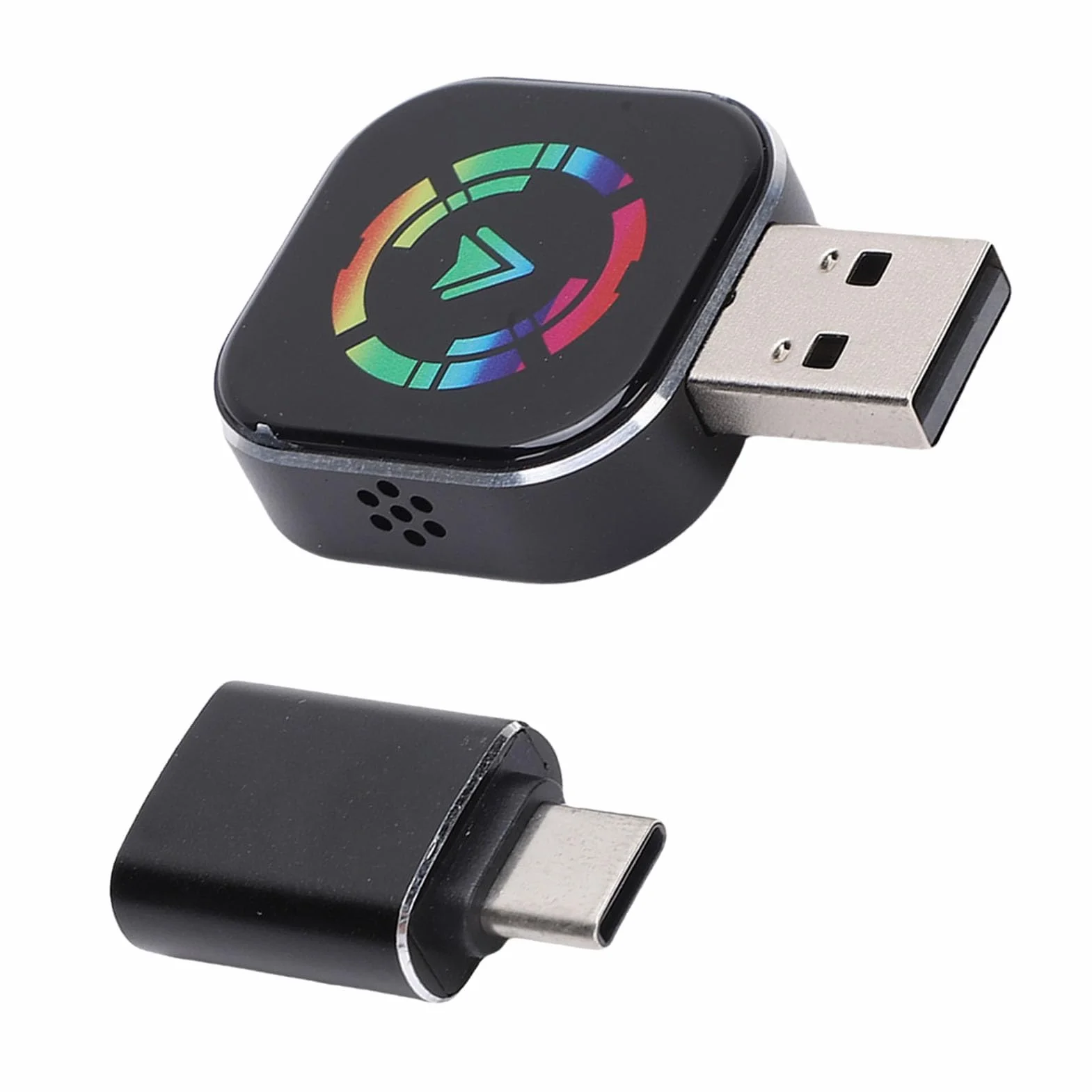Ejoyous 2-w-1 Bezprzewodowy Adapter Auto Auto, Wireless Adapter 5.8 GHz-WLAN z Adapterem Typu C-AUF-USB IOS 6+/ 10+