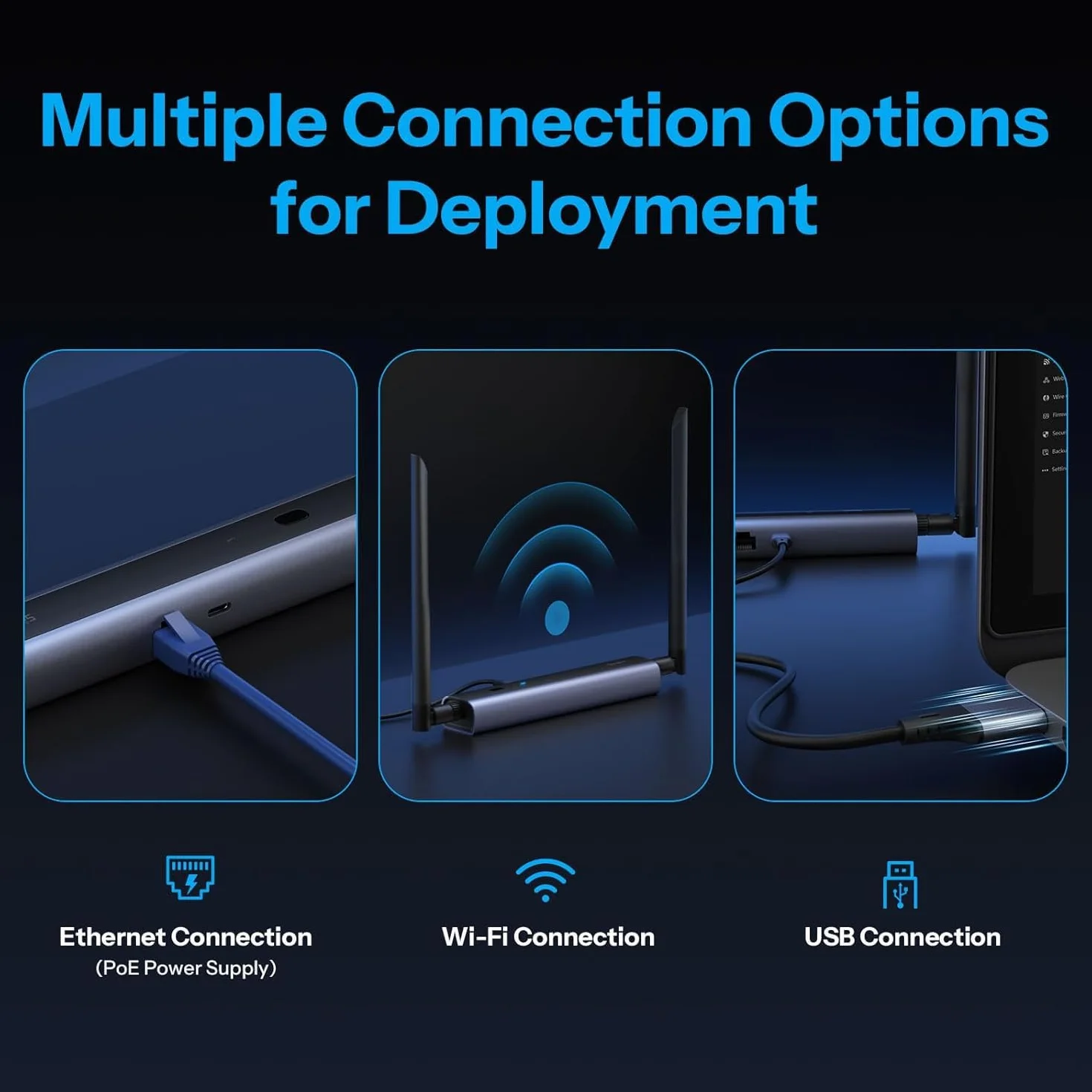 Zigbee/Thread PoE Dongle Dongle Max, obsługuje połączenia Ethernet, Wi-Fi i USB, bramka Zigbee z EFR32MG24&EFR32D0, USB Stick do Home Assistant lub Zigbee2MQTT