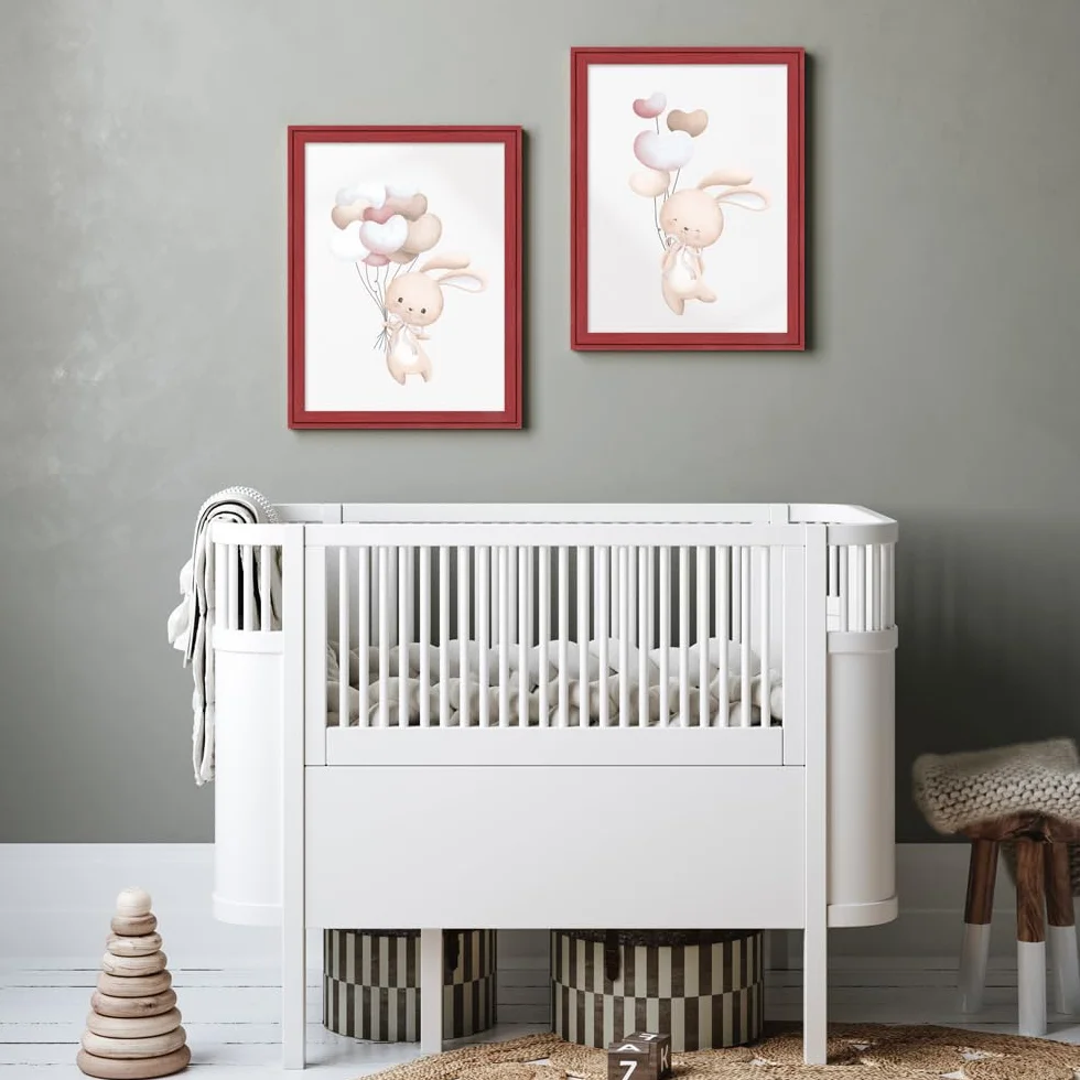 Cadre photo pour dessin enfant A3 30x42 cm rouge encadrement à suspendre Made in Germany