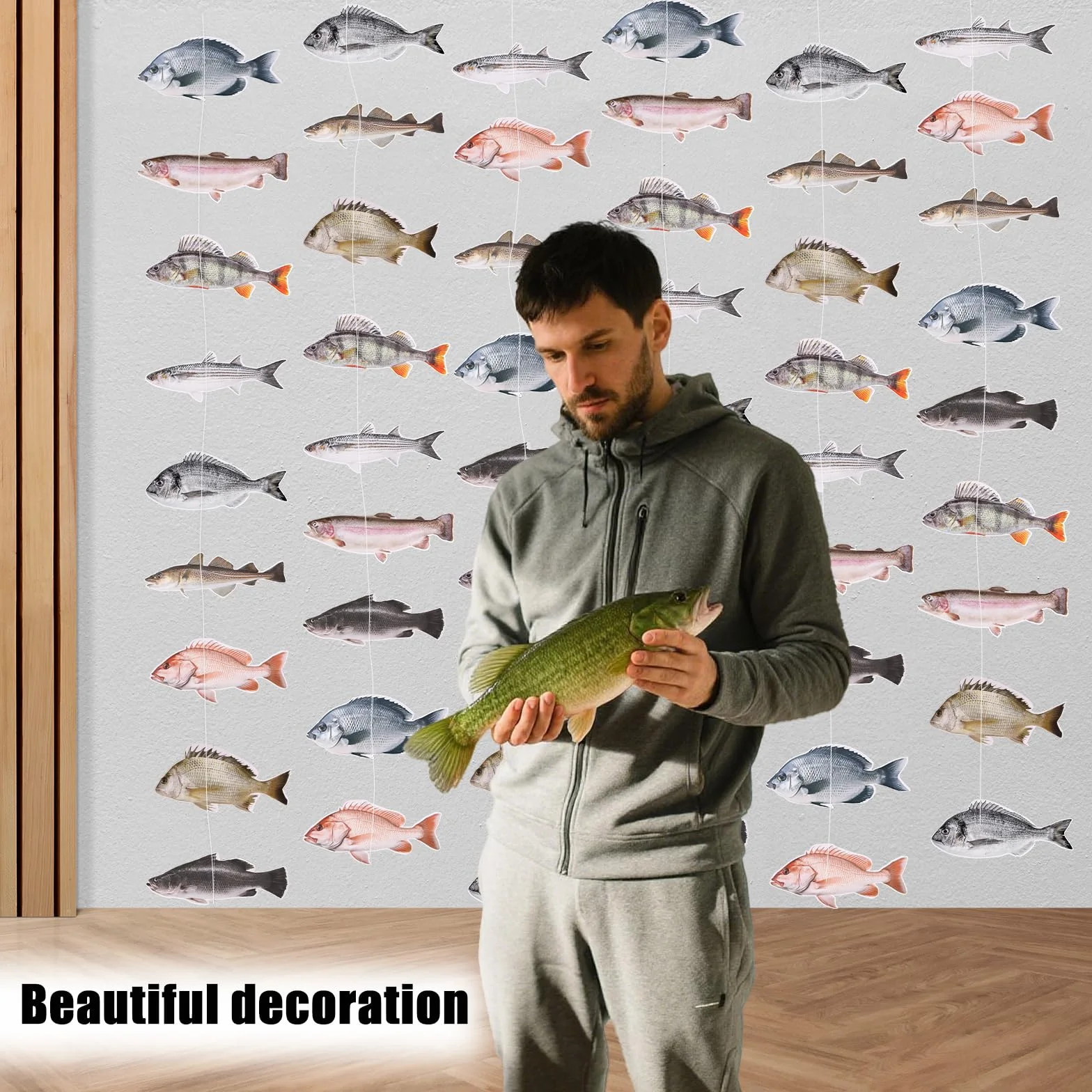 Guirlande Bannières Thème Pêche pour Décoration Fête Anniversaire Poisson
