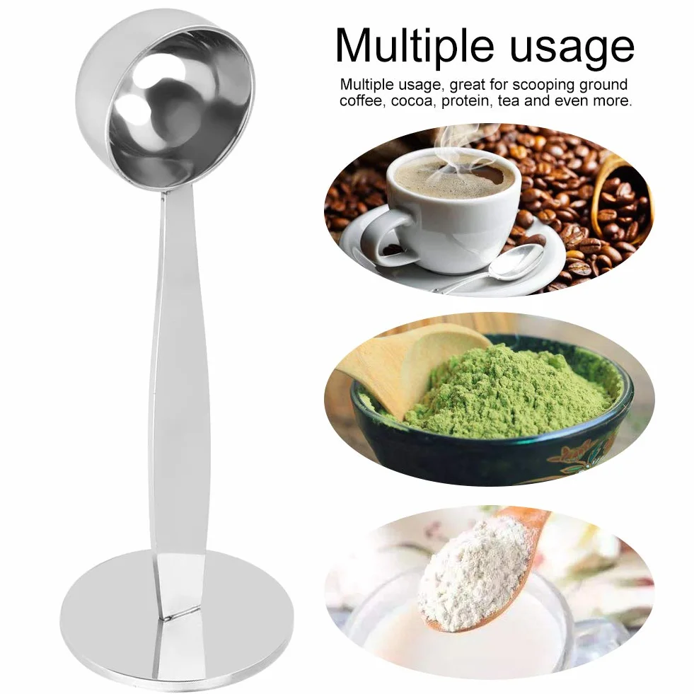 Cuillère Doseuse Café 2 en 1 Acier Inoxydable Cuillère à Mesurer le Café Moulu