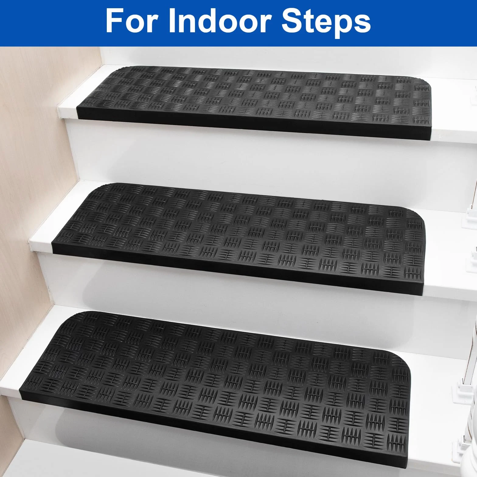 Spurtar Caoutchouc Tapis Antidérapant pour Escalier Intérieur Extérieur 65 x 25 cm Lot de 3