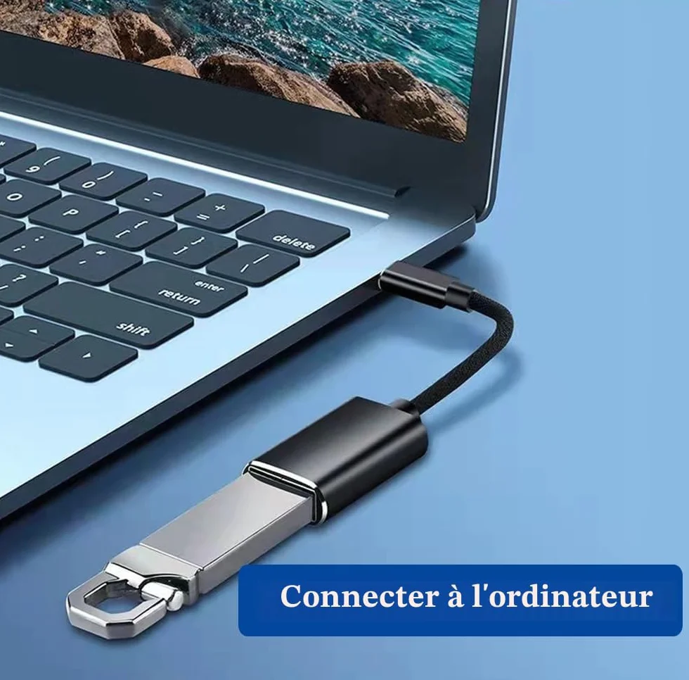 Adaptateur USB C vers USB OTG Type C mâle femelle pour iPhone 16/15 Pro Max iPad Pro MacBook Pro Air Samsung Galaxy S24 S23 S22 S21 Google Pixel Huawei