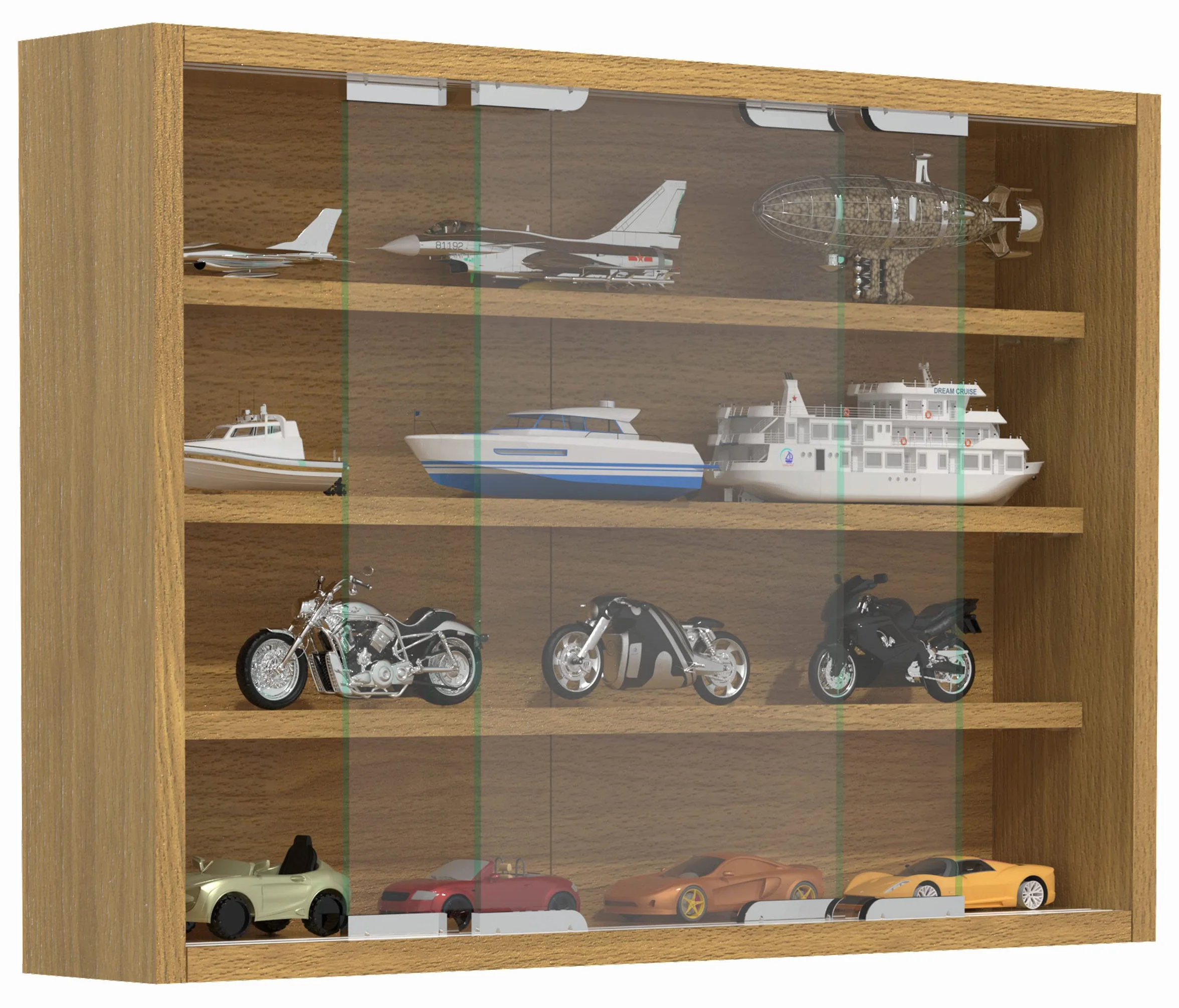 VCM vitrine Salon, Armoire vitrine, Meuble vitrine Salon, vitrine en Verre Colonne Hêtre