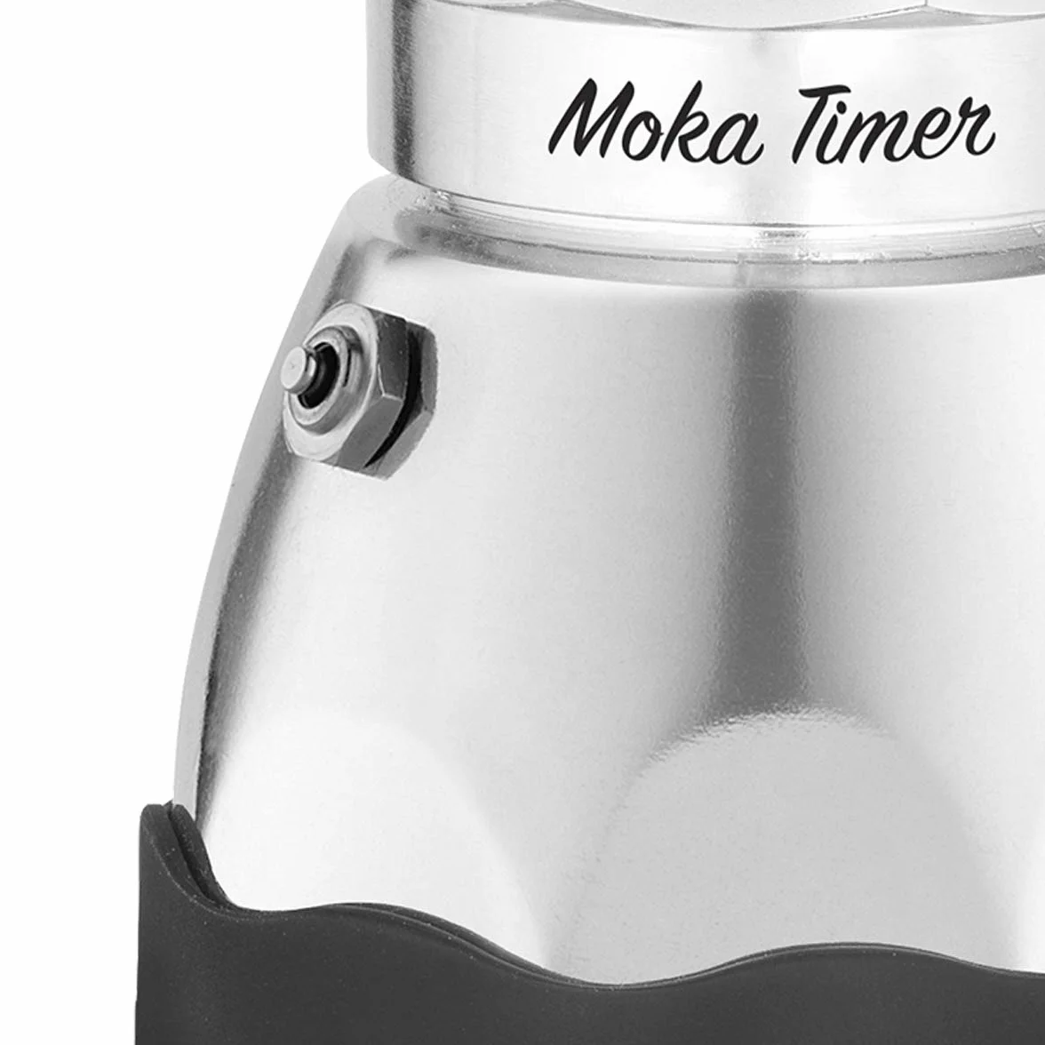 Bialetti - 6093 - Easy Timer - Cafetière Italienne Electrique en Inox - 6 Tasses - Noir/Gris - 270 ml
