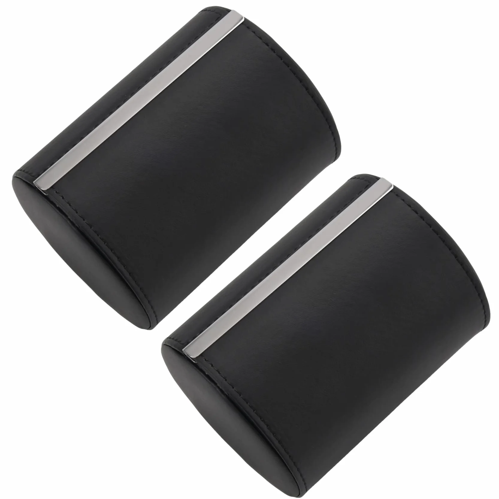 Lot de 2 étuis de rangement pour cravates cylindre Noir Moderne