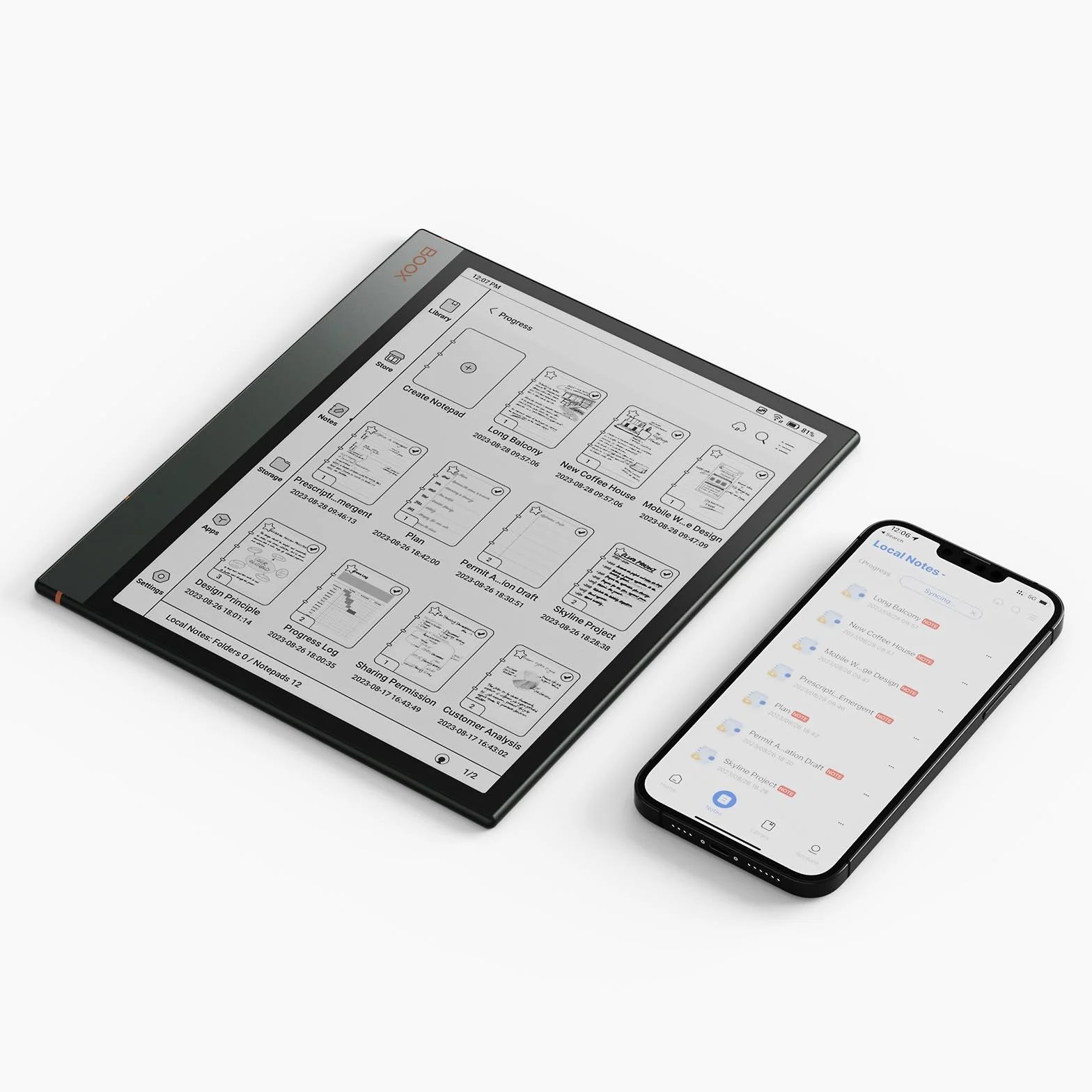 BOOX Tablet Note Air3 10.3 Cale Monochromatyczny ePapier Tablet 64 GB Android 12 E-ink G-Senser WiFi (227 ppi)