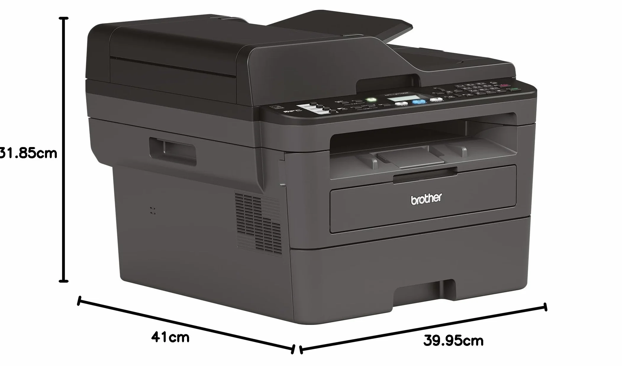 Brother MFC-L2710DW Imprimante Multifonction LAN WLAN Gris foncé Noir