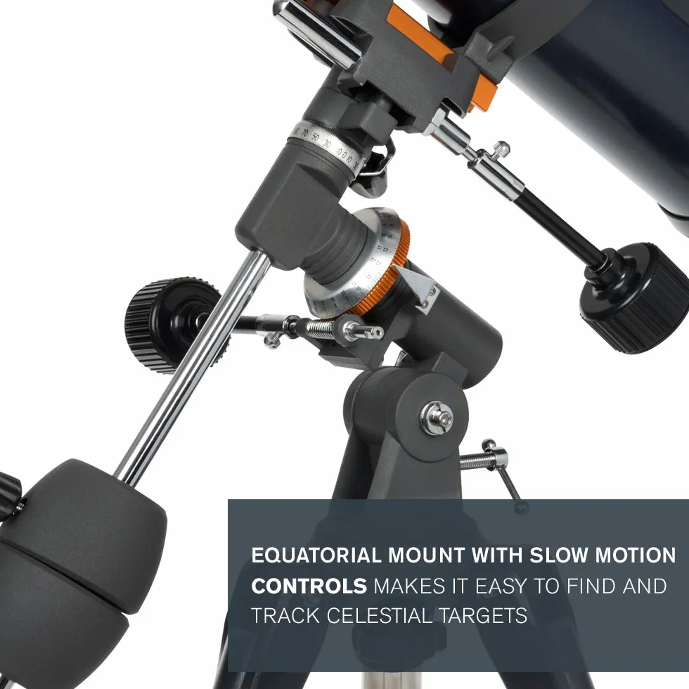 Celestron 31051 AstroMaster 130EQ - Newtonowski teleskop zwierciadlany z napedem silnikowym Celestron 31051 AstroMaster 130EQ, ciemnoniebieski