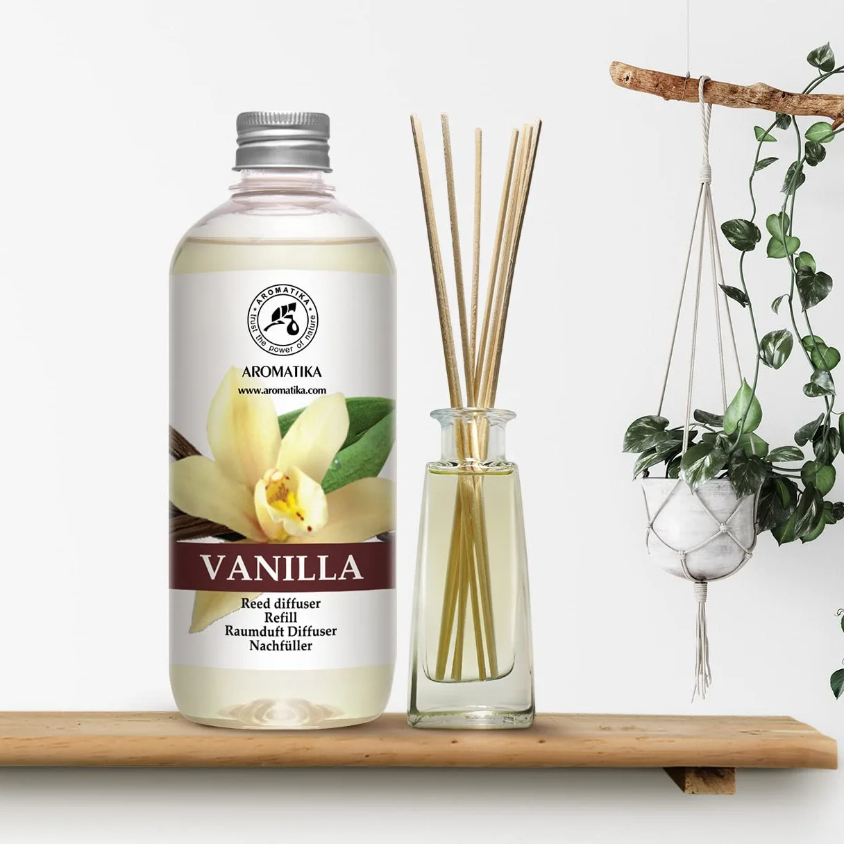 Recharge Vanille 500ml - Diffuseur Parfum Maison - Recharge Parfumée Longue Durée