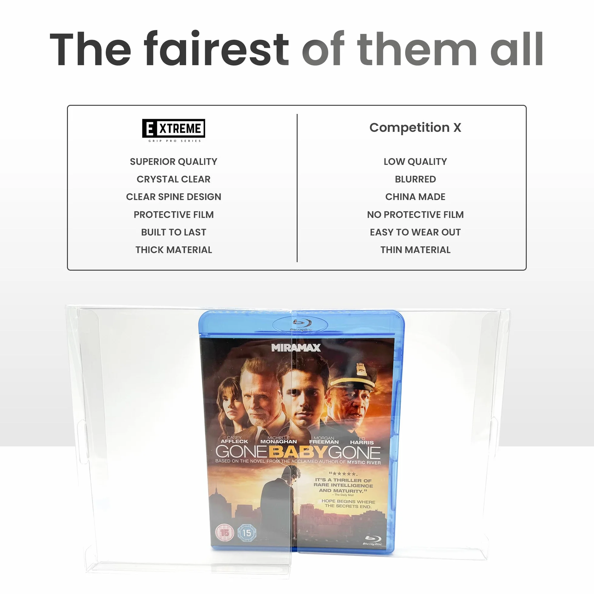 Housses de protection PET transparent 0,35 mm pour Blu-Ray Steelbook Lot de 10