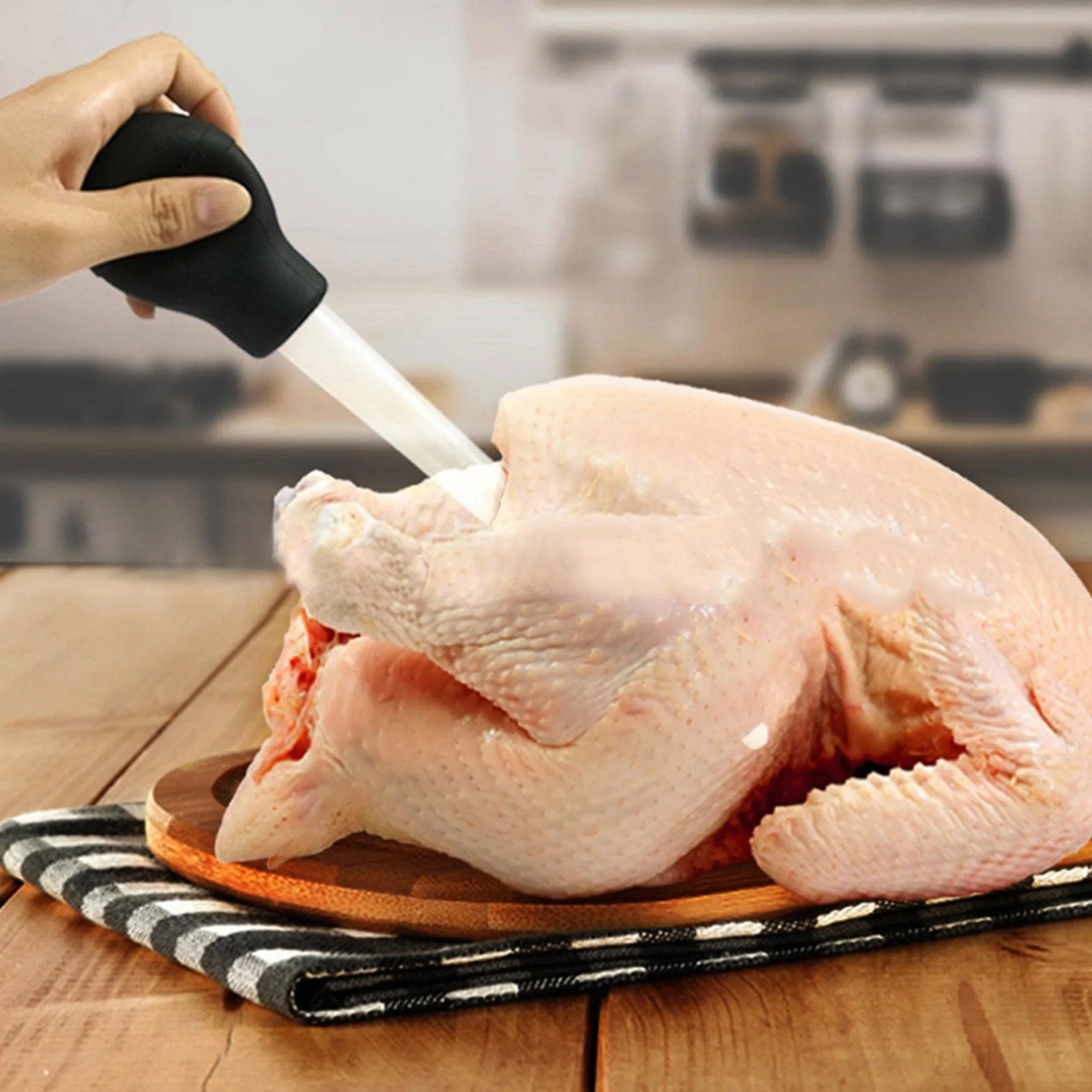 Raopuzi Compte-Gouttes D'Huile Pour Poulet Gril Alimentaire Transparent 30 Ml
