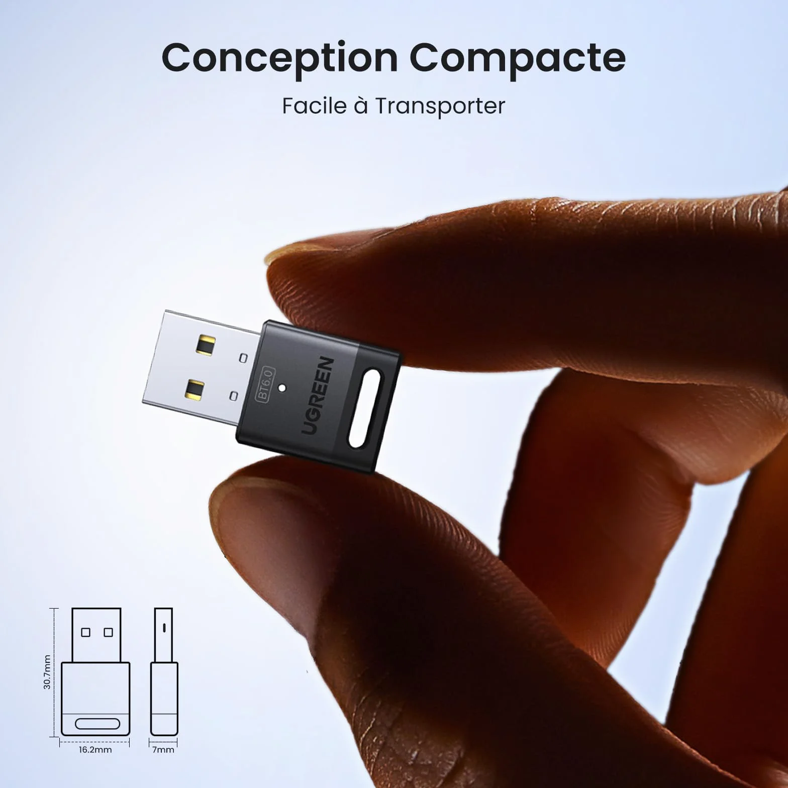 UGREEN Dongle Bluetooth 6.0 Clé USB Adaptateur Faible Latence pour PC Windows 11 10 8.1